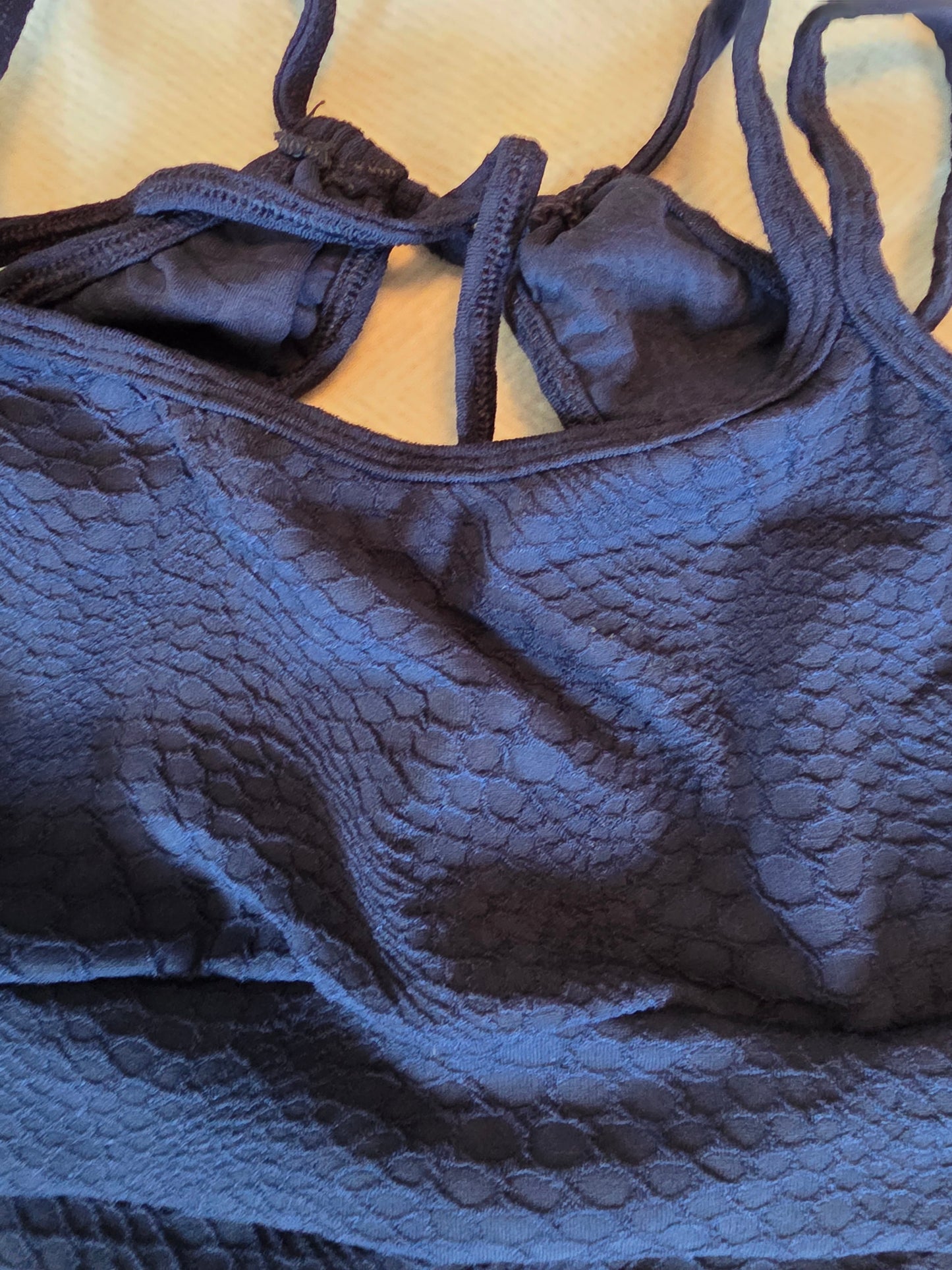 Paw Drazzel Boutique Women's Athletic Wear, Two-Piece, Short-Leg, Sports Bra, High Waist, Scrunch Booty, Jacquard Loom, Workout Set