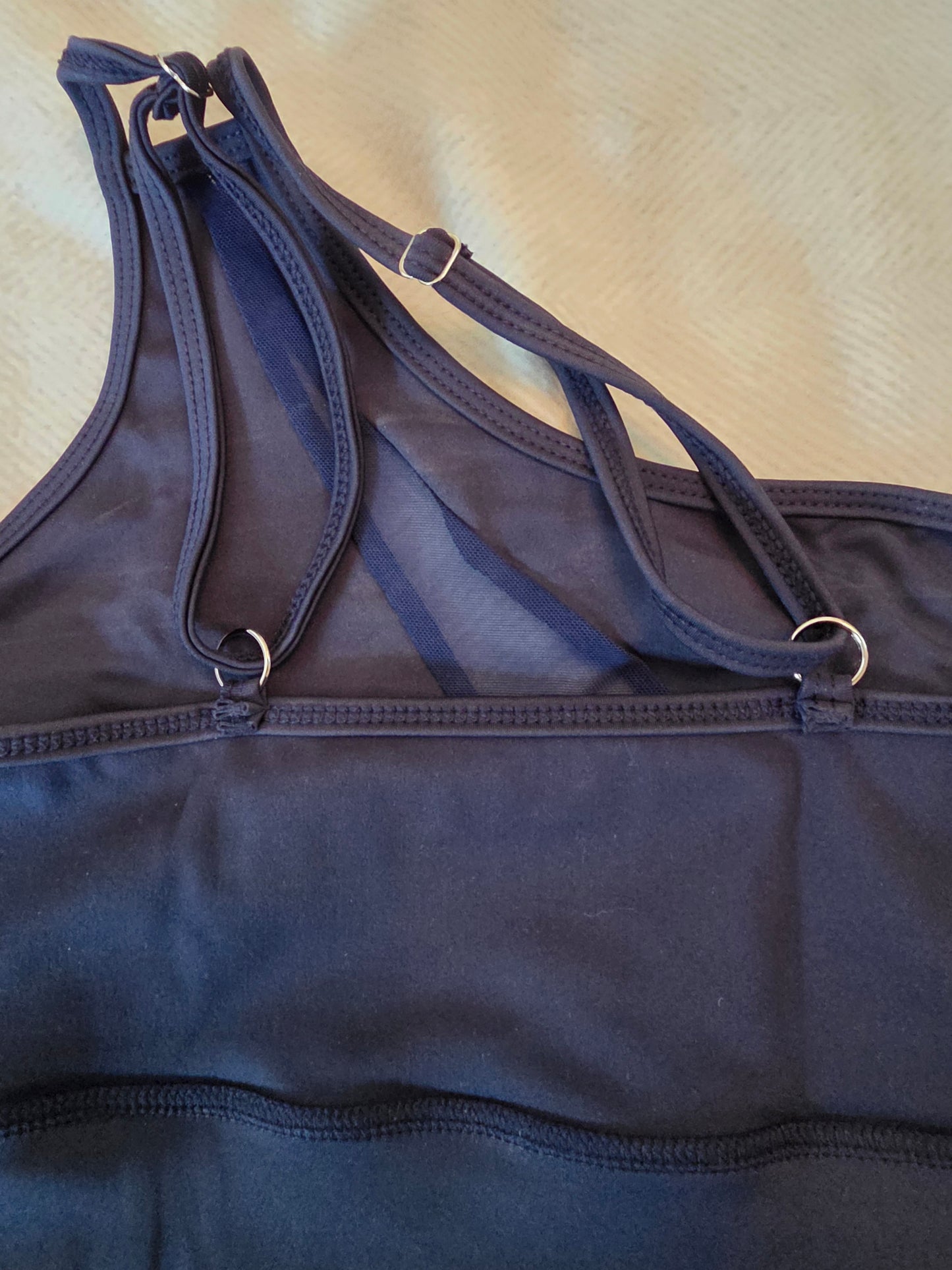 Paw Drazzel Boutique Women's Athletic Wear, Two-Piece, Long-Leg, Over-One-Shoulder Sports Bra, High Waist, Scrunch Booty, Sheer Paneled, Lycra Workout Set