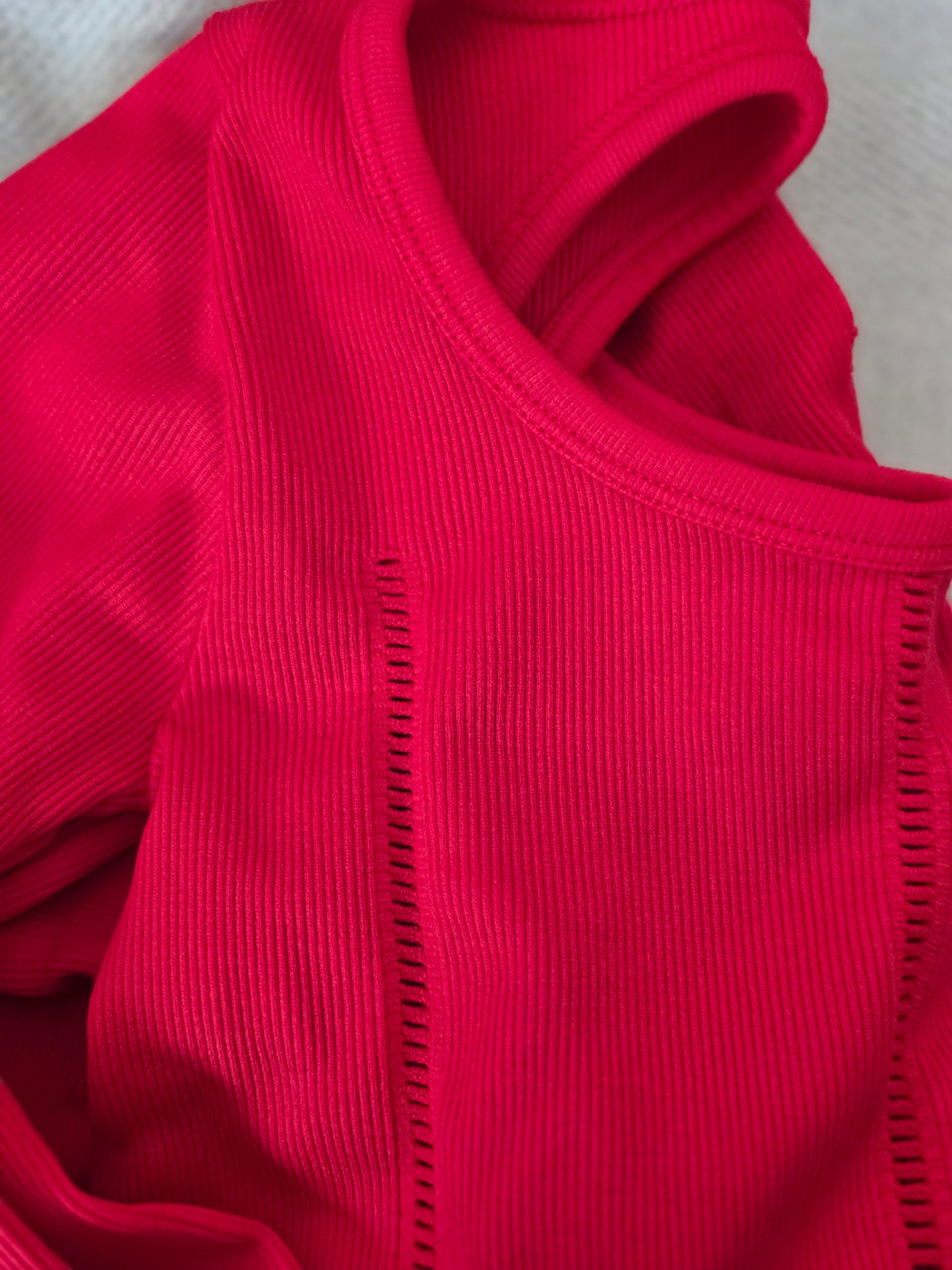 Paw Drazzel Boutique Women's Athletic Wear, Short-Leg, Strap Back, Long Sleeve, Front Mesh Strip, Scrunch Booty, Workout Suit