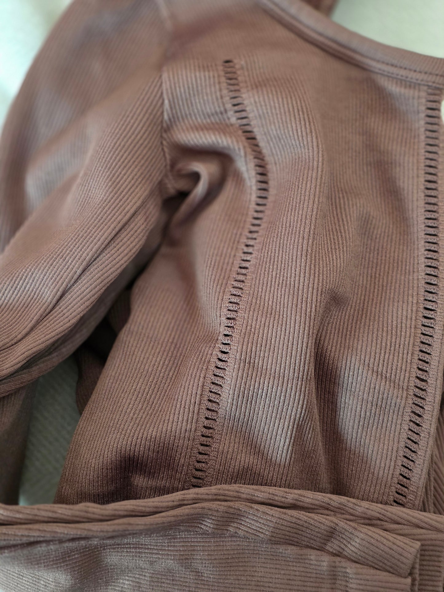 Paw Drazzel Boutique Women's Athletic Wear, Short-Leg, Strap Back, Long Sleeve, Front Mesh Strip, Scrunch Booty, Workout Suit