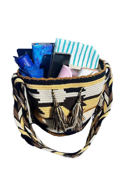 Paw Drazzel Boutique Women's Casual Wear, Handmade, Brown Wool Bag