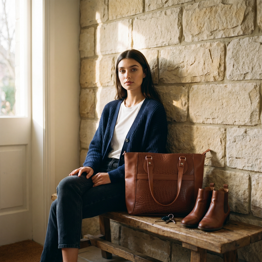 Paw Drazzel Boutique Women Versatile, Inside Pockets, Lined Interior, Embossed Front Panel Leather Totes