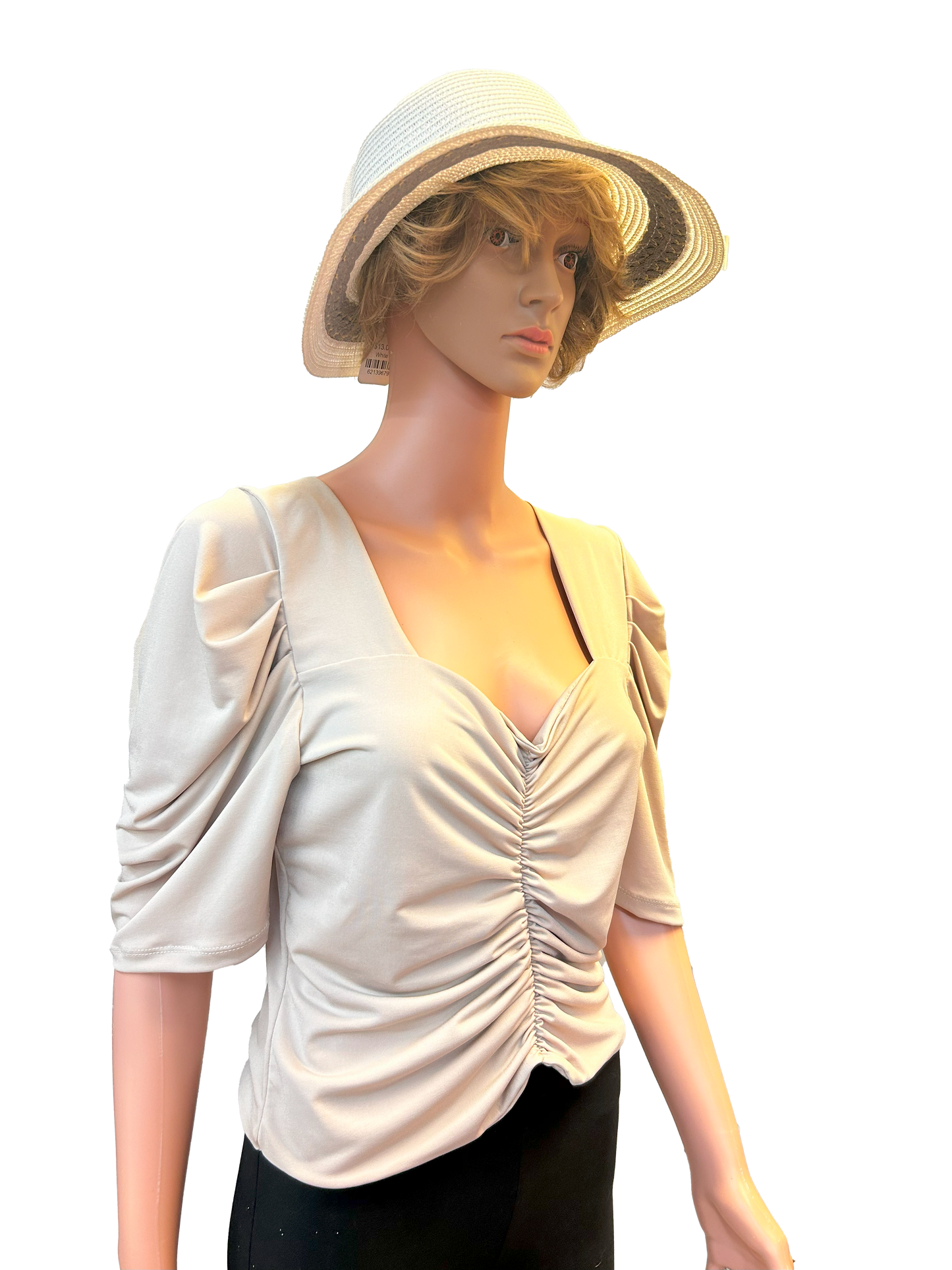 Paw Drazzel Boutique Women's Casualwear, Full Shoulder, Mid-Length Sleeve Tori Blouse