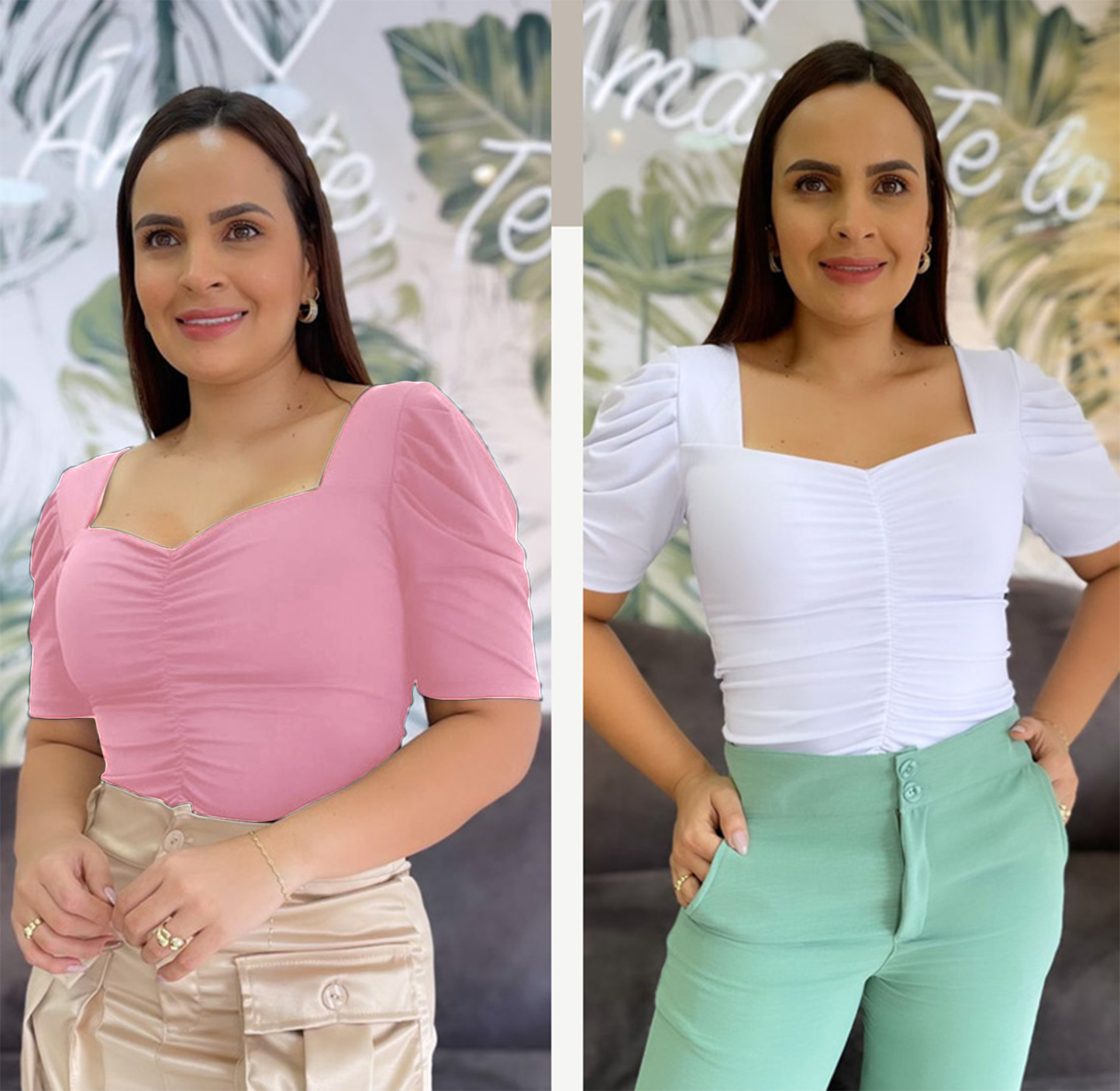 Paw Drazzel Boutique Women's Casualwear, Full Shoulder, Mid-Length Sleeve Tori Blouse