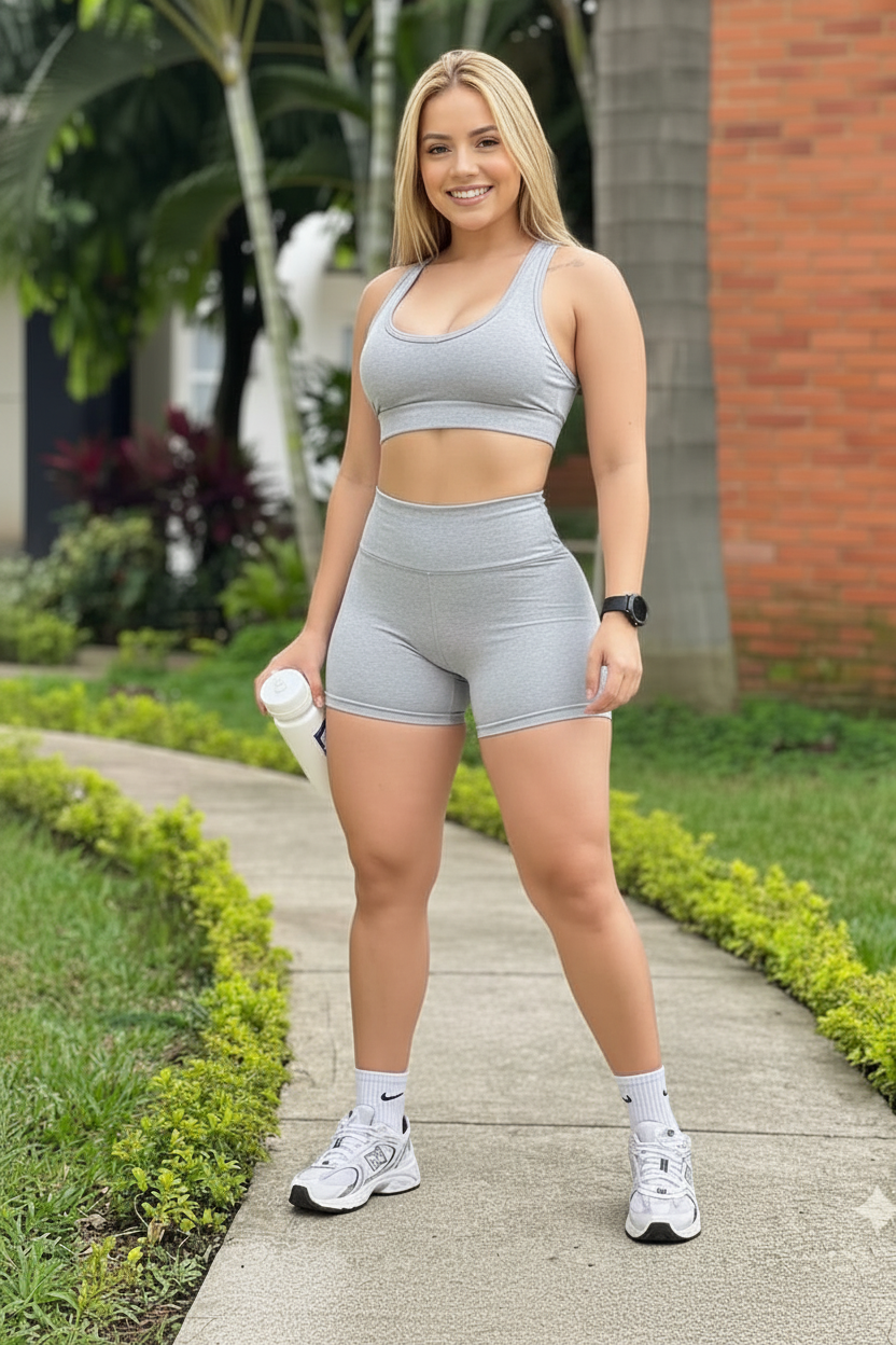 Paw Drazzel Boutique Women's Athletic Wear, Two-Piece, Short-Leg, Sports Bra, High Waist, Workout Set