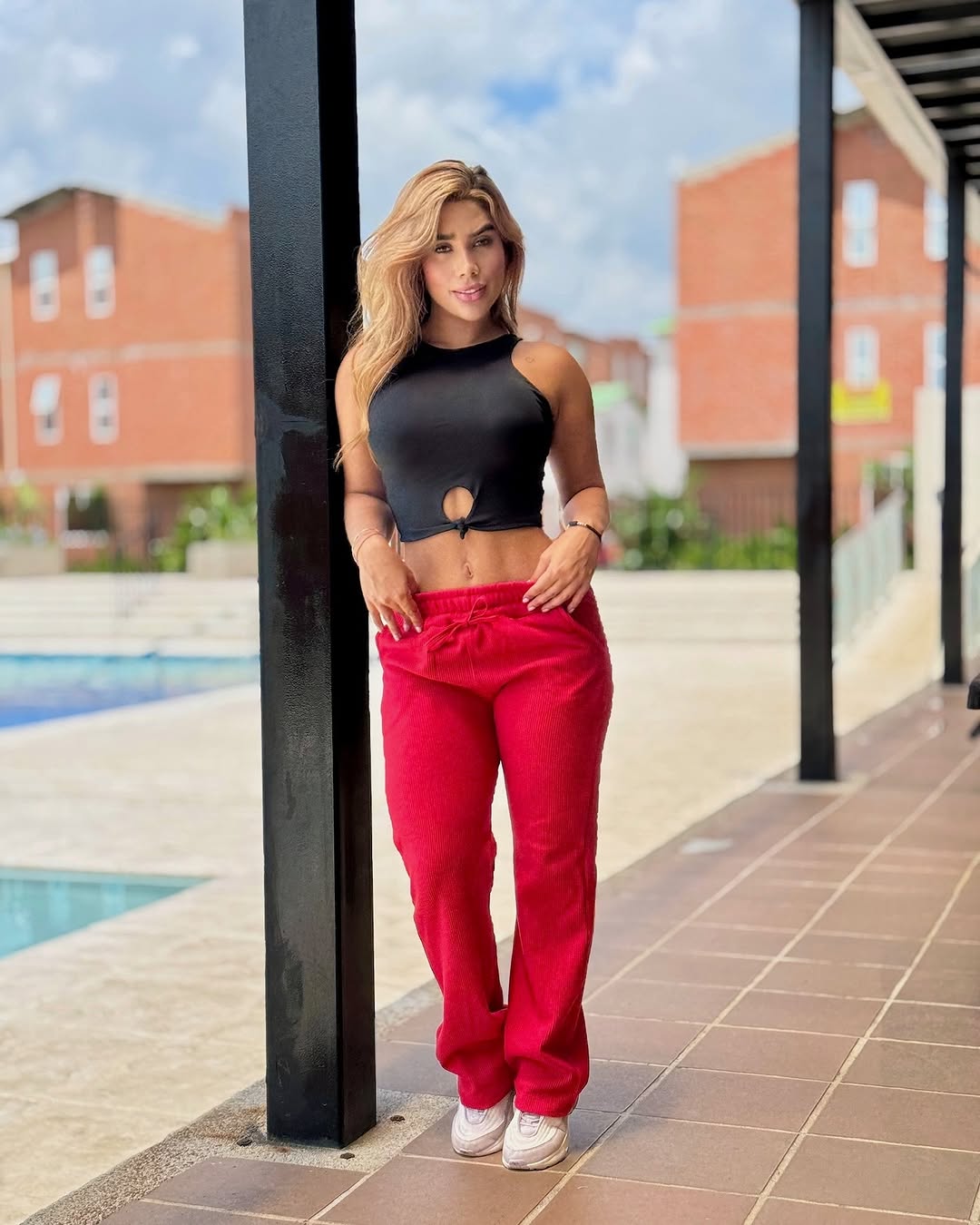 Paw Drazzel Boutique Women's Athletic Wear, Waffle Fabric, Elastic Waistband, Straight Leg Yoga Pants