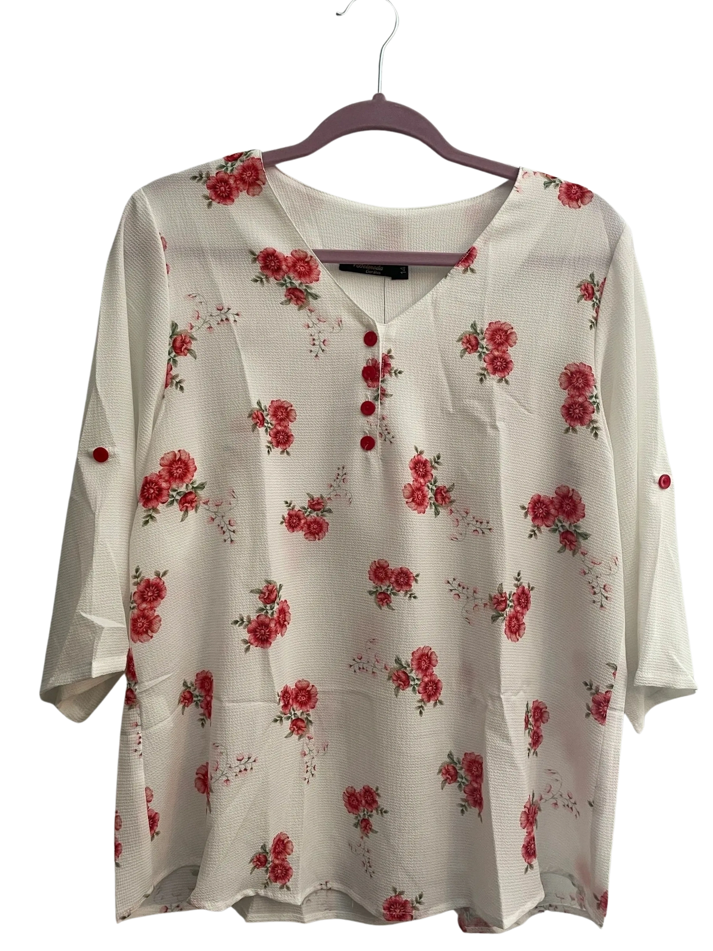 Size 14 blouse, quarter sleeve.