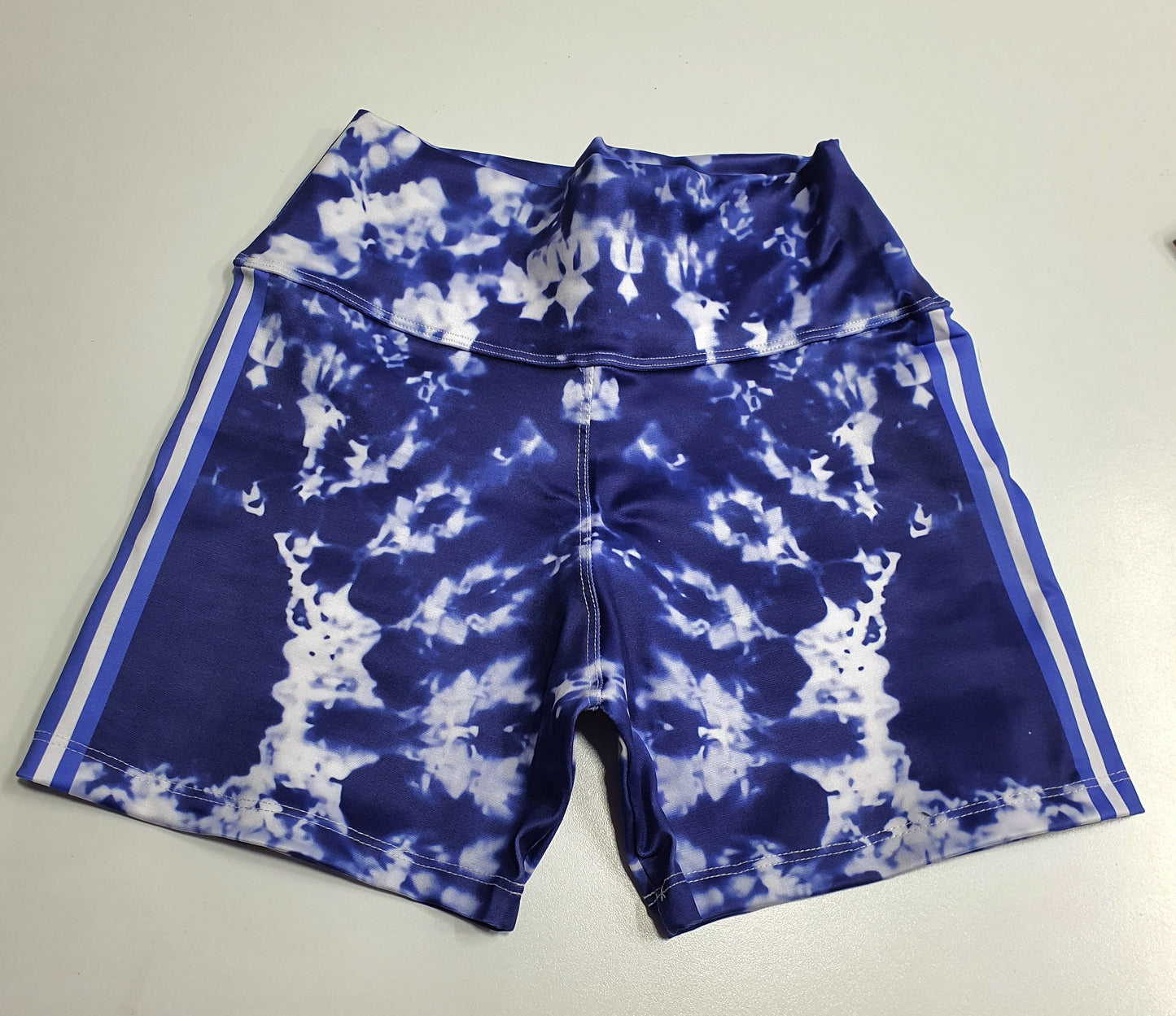 Paw Drazzel Boutique Women's Athletic Wear, One piece, Short-Leg, High Waist, Printed Workout Shorts