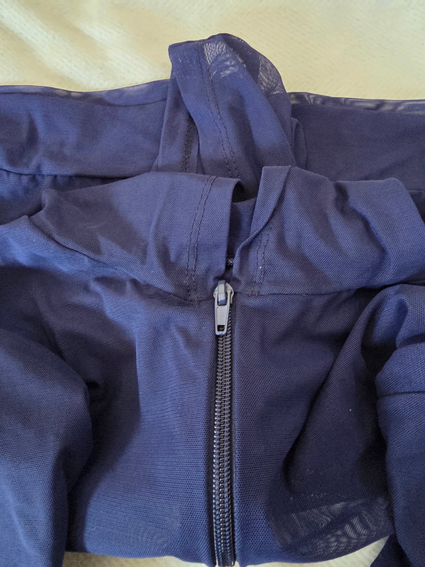 Paw Drazzel Boutique Women's Athletic Wear, Quarter Sleeve, Waist High, Full Length Zipper, Sheer Hooded Workout Jacket