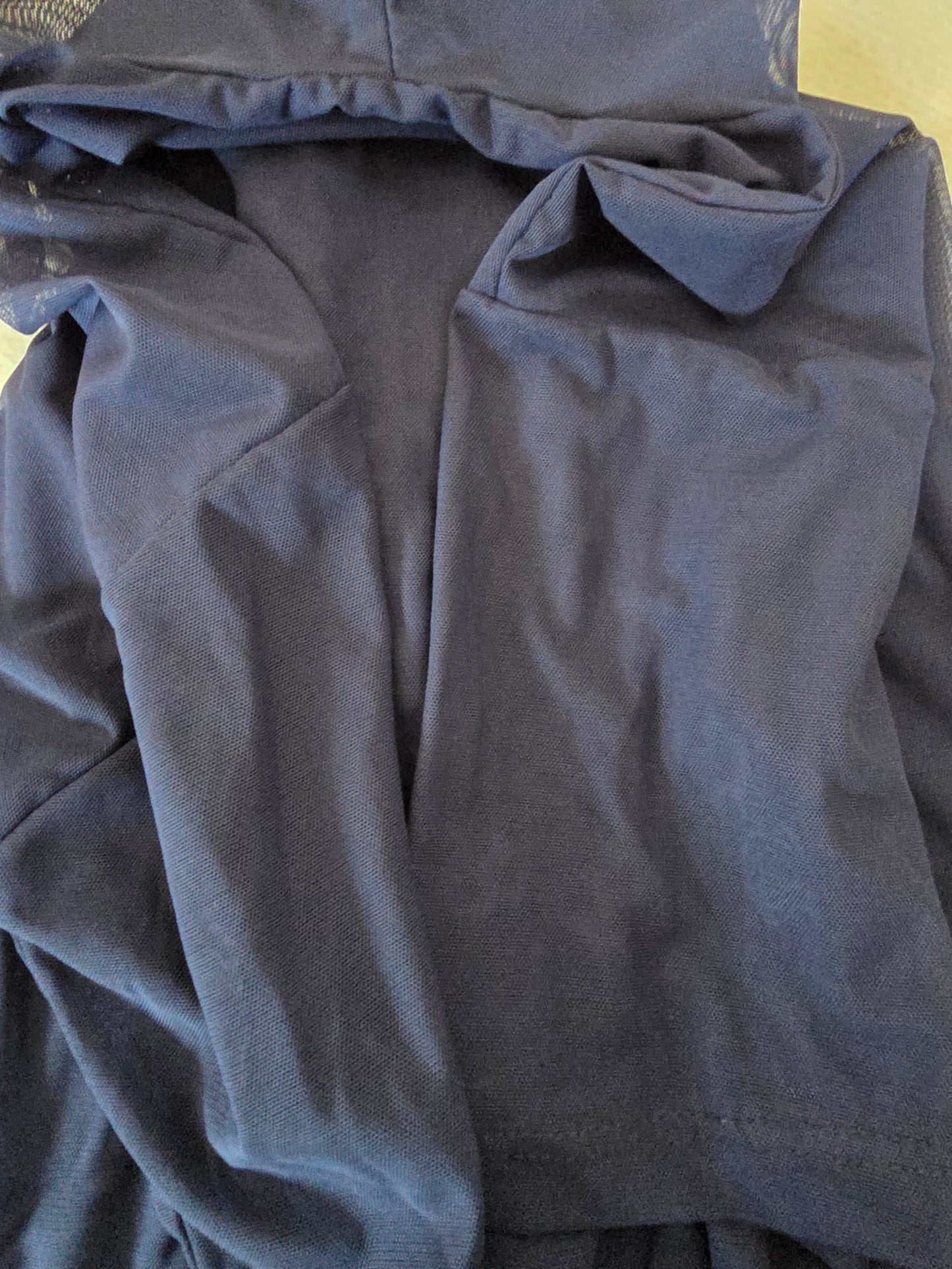 Paw Drazzel Boutique Women's Athletic Wear, Quarter Sleeve, Waist High, Full Length Zipper, Sheer Hooded Workout Jacket