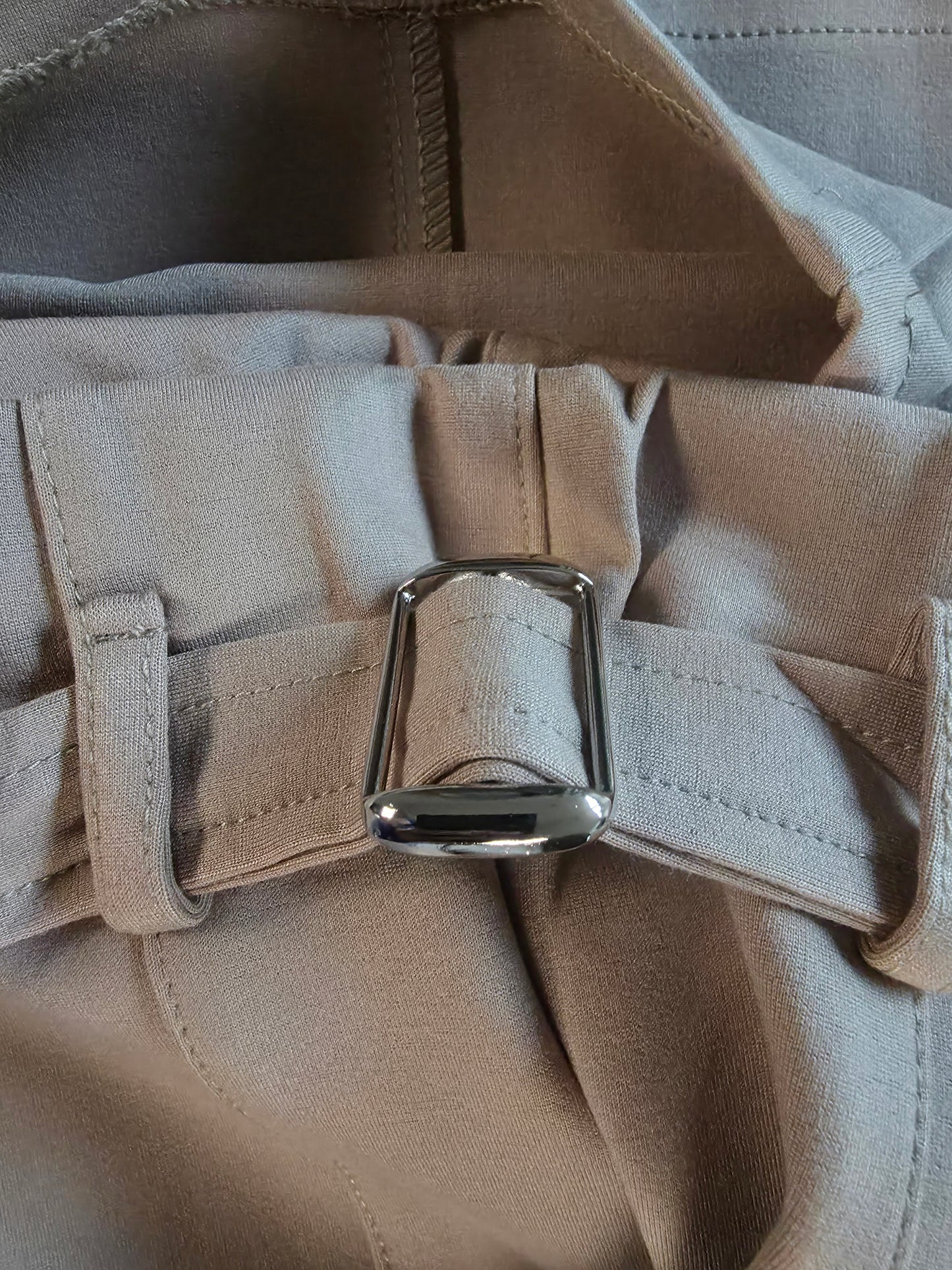 Paw Drazzel Boutique Women's High-Waisted, Belted, Straight-Leg, Tailored Pants