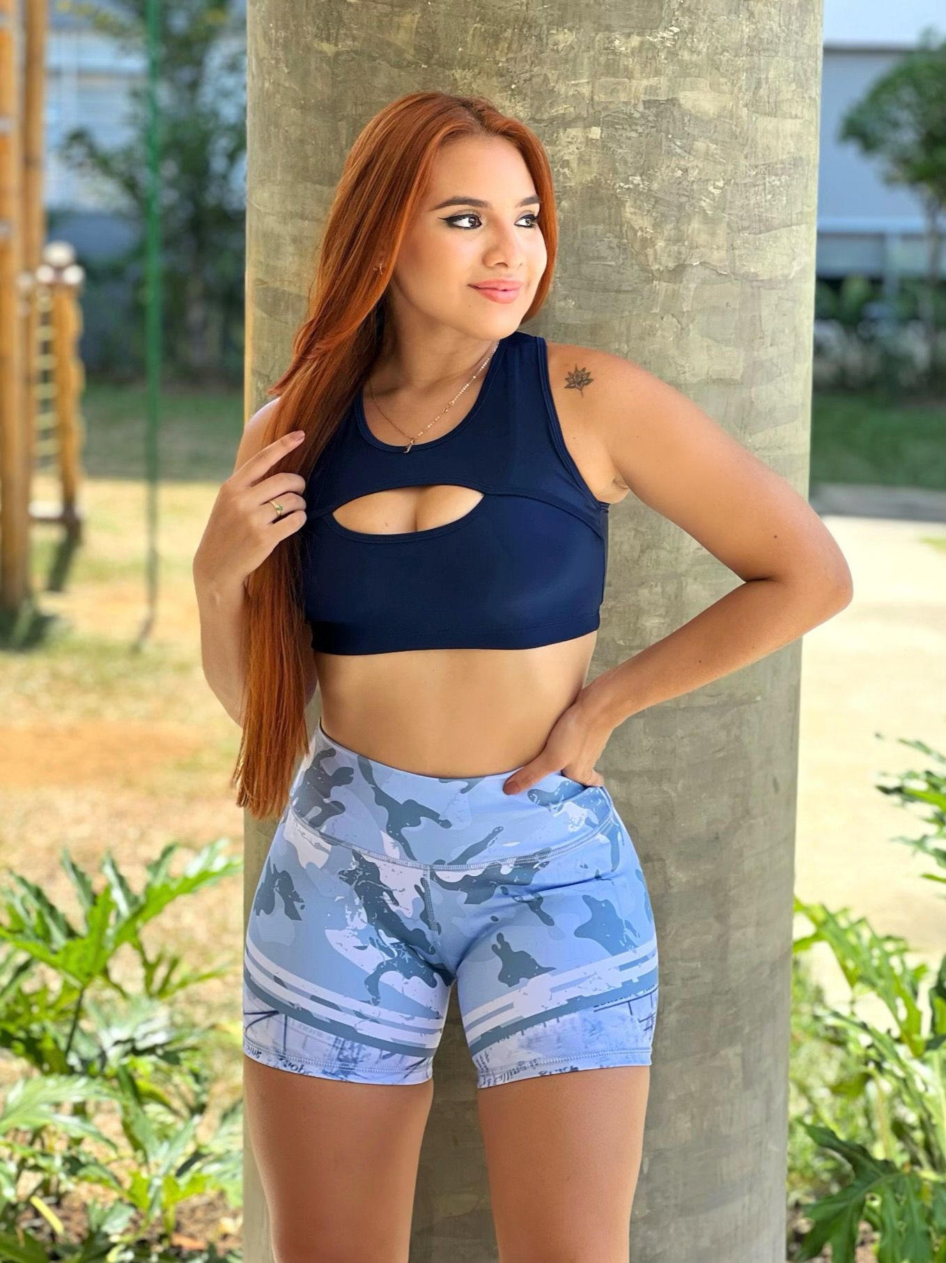 Paw Drazzel Boutique Women's Athletic Wear, One piece, Short-Leg, High Waist, Printed Workout Shorts