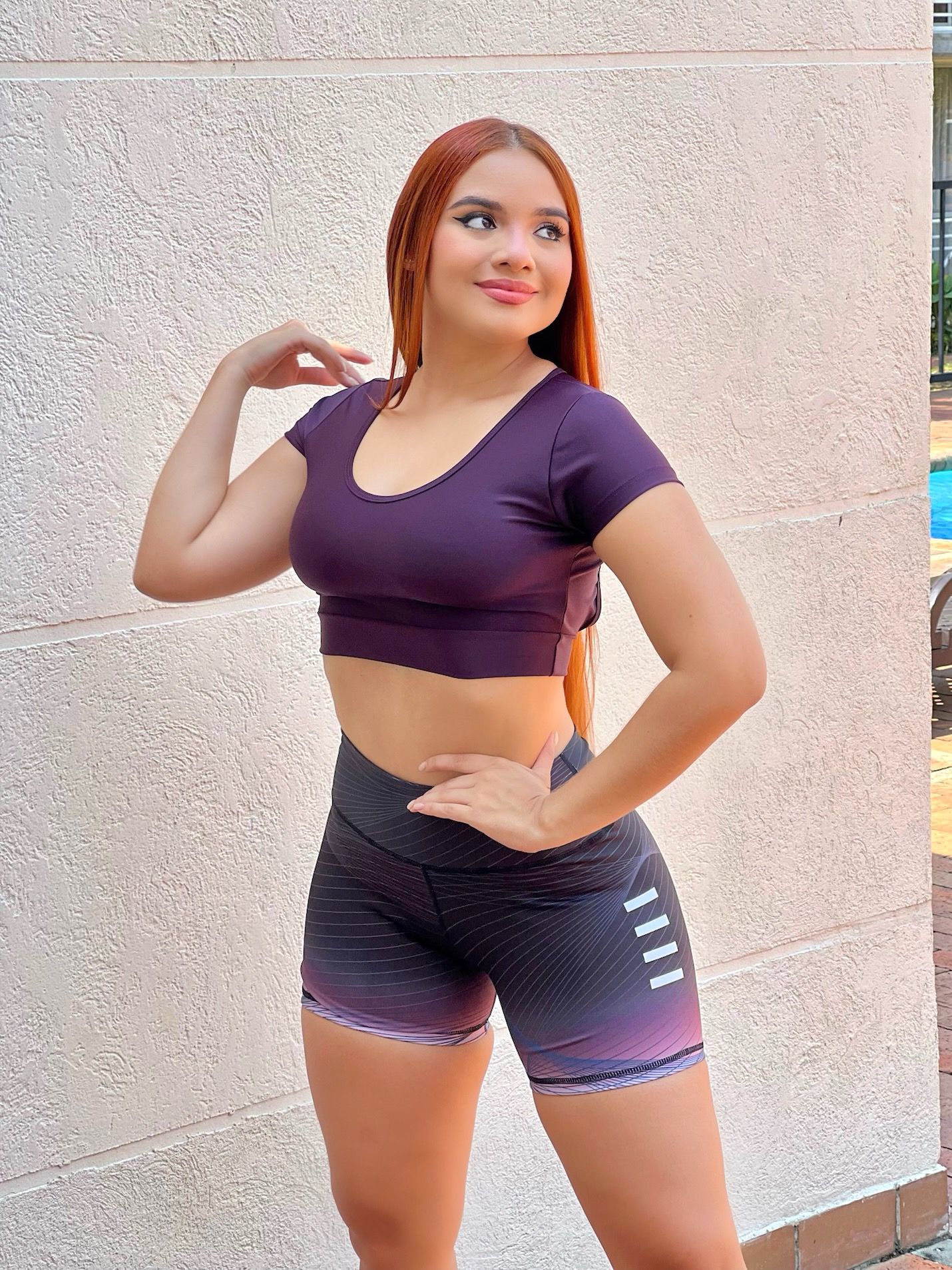 Paw Drazzel Boutique Women's Athletic Wear, One piece, Short-Leg, High Waist, Printed Workout Shorts