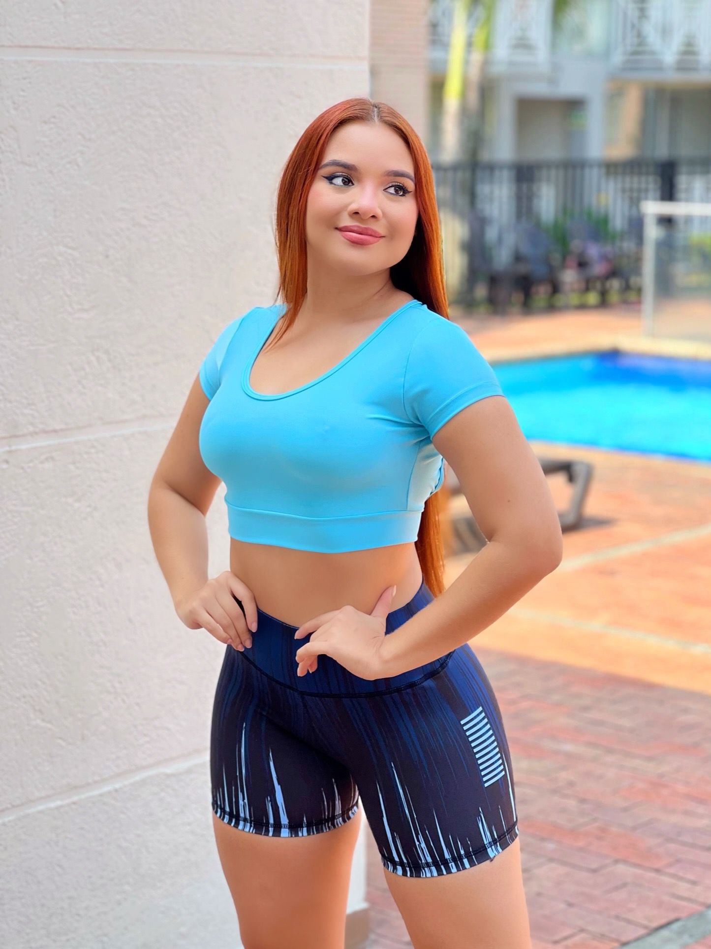 Paw Drazzel Boutique Women's Athletic Wear, One piece, Short-Leg, High Waist, Printed Workout Shorts