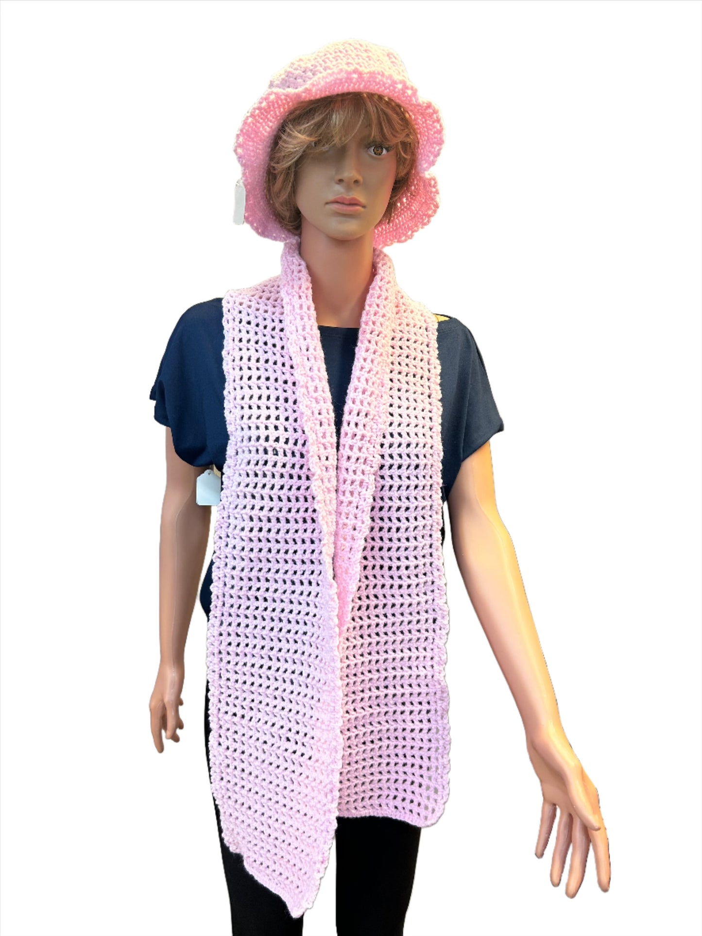 Paw Drazzel Boutique Women's Winter Wear, Handmade, Hypoallergenic, Handmade Women's Bucket Hat and Scarf Set