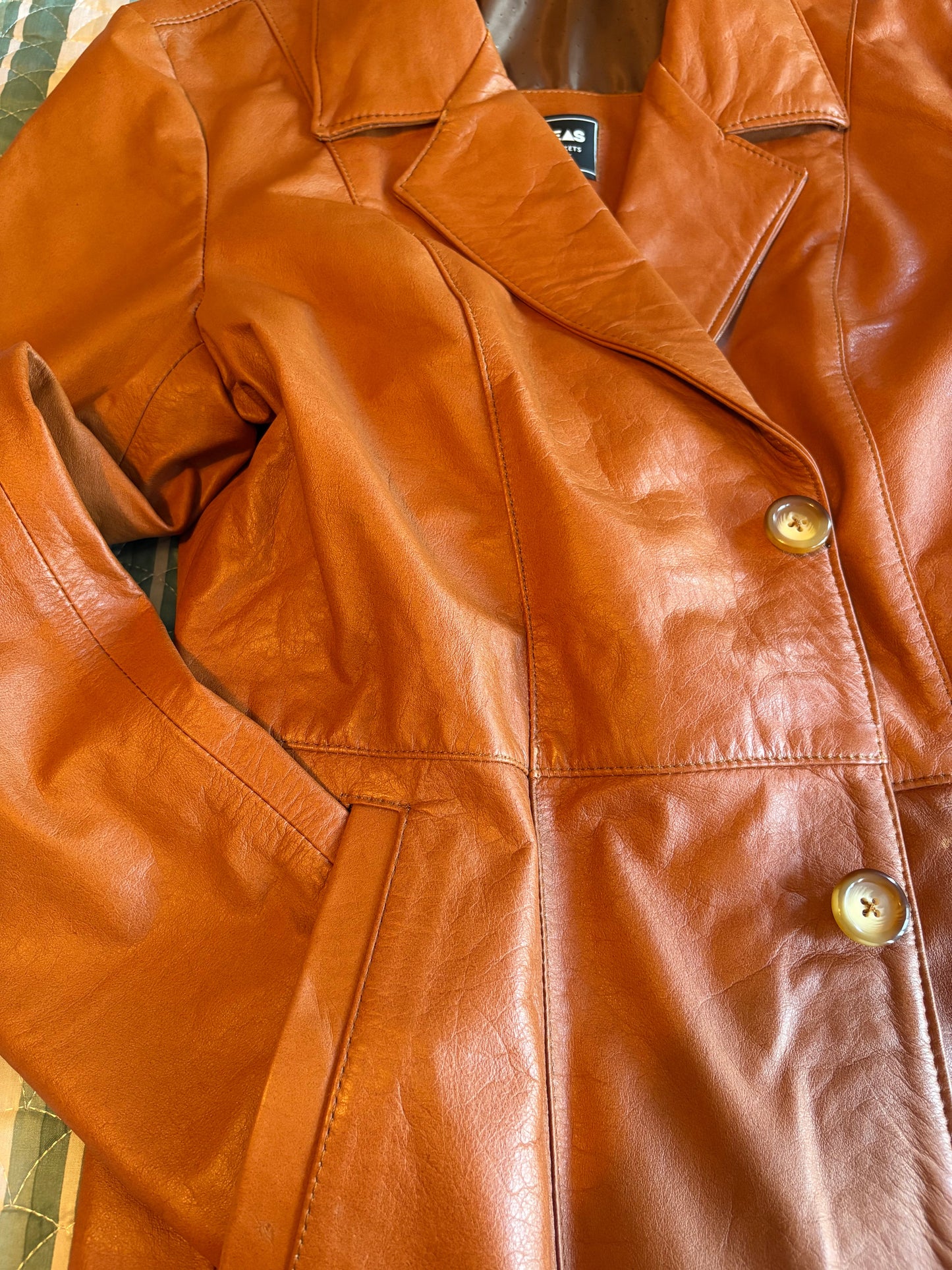 Paw Drazzel Boutique Women's Brown, Real Goatskin Leather Blazer