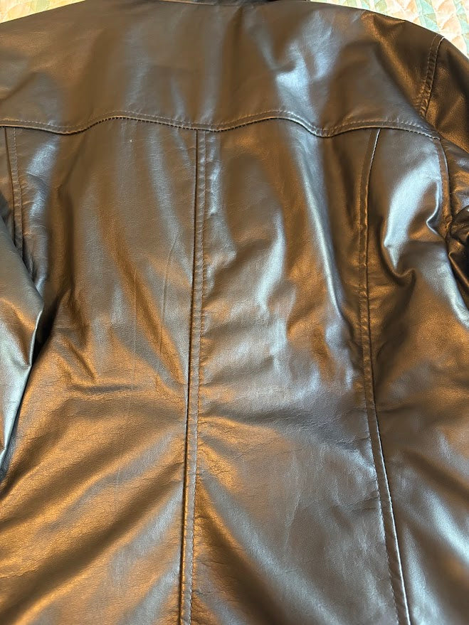 Paw Drazzel Boutique Women's Waist Belted, Silver Hardware, Asymmetrical Front Zipper, Black Moto Napa Leather Jacket