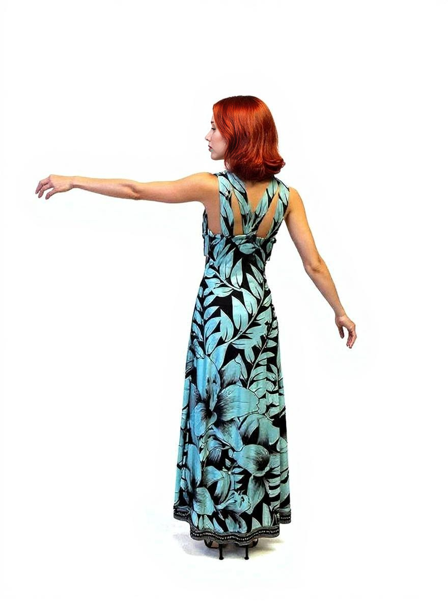 Paw Drazzel Boutique Women's Casualwear, Cold Shoulder, Sleeveless, V Neck, Maxi Dress