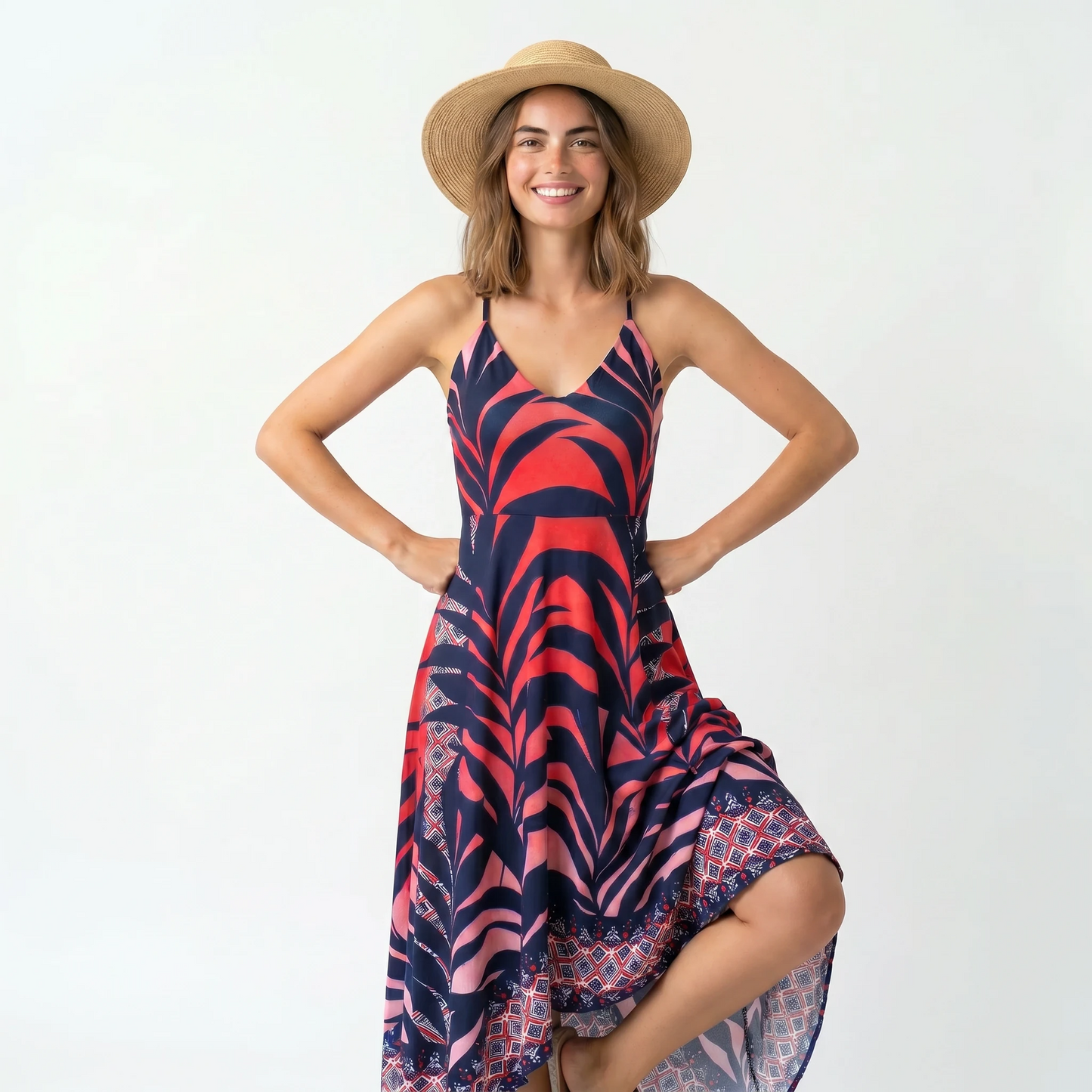 Paw Drazzel Boutique Women's Casualwear, Open Shoulder, Sleeveless, Plunging Neck, Spaghetti Strap Maxi Dress