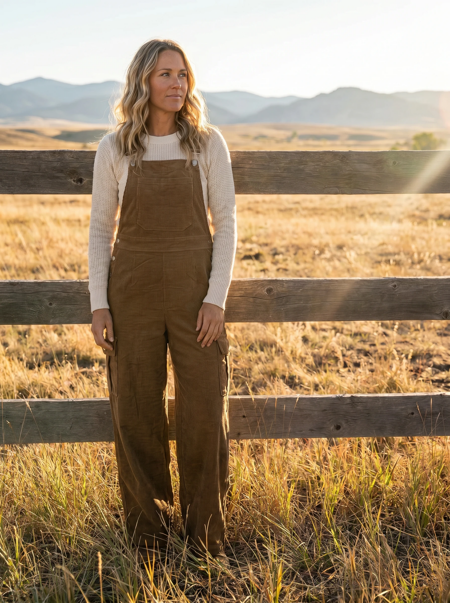 Paw Drazzel Boutique Women's Casual Wear, One Piece, Long-Leg, Shoulder Strap, Corduroy Overalls