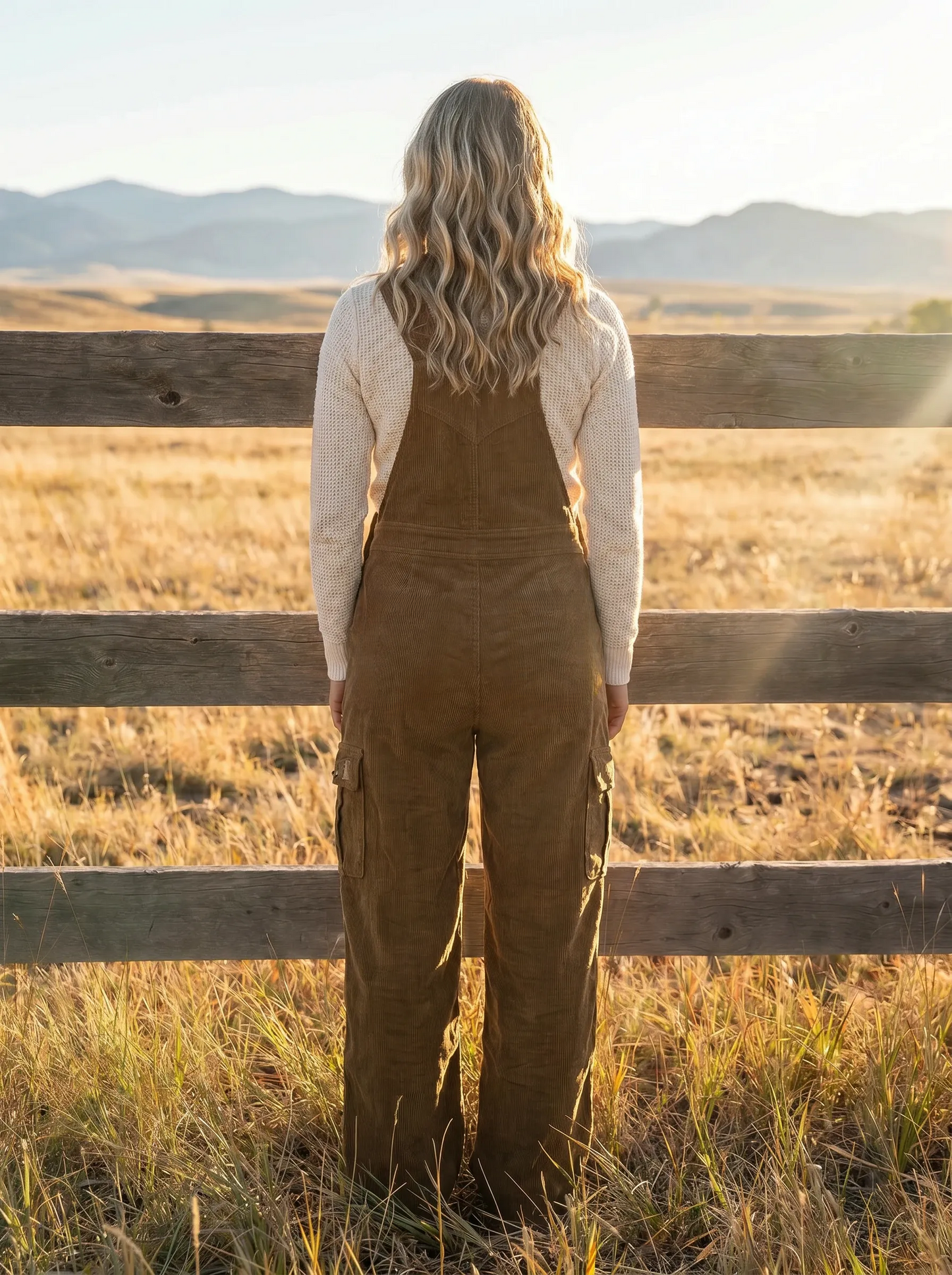Paw Drazzel Boutique Women's Casual Wear, One Piece, Long-Leg, Shoulder Strap, Corduroy Overalls