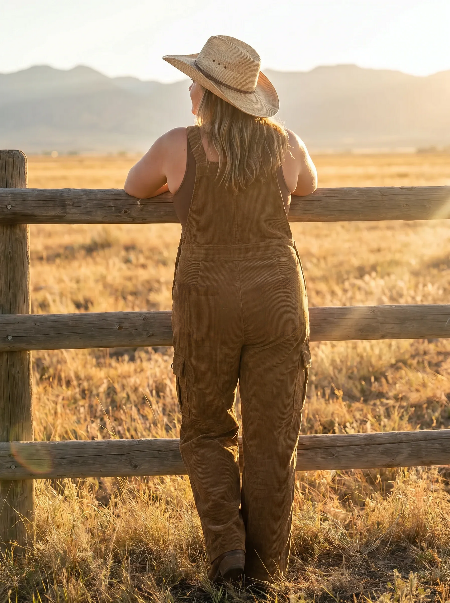 Paw Drazzel Boutique Women's Casual Wear, One Piece, Long-Leg, Shoulder Strap, Corduroy Overalls