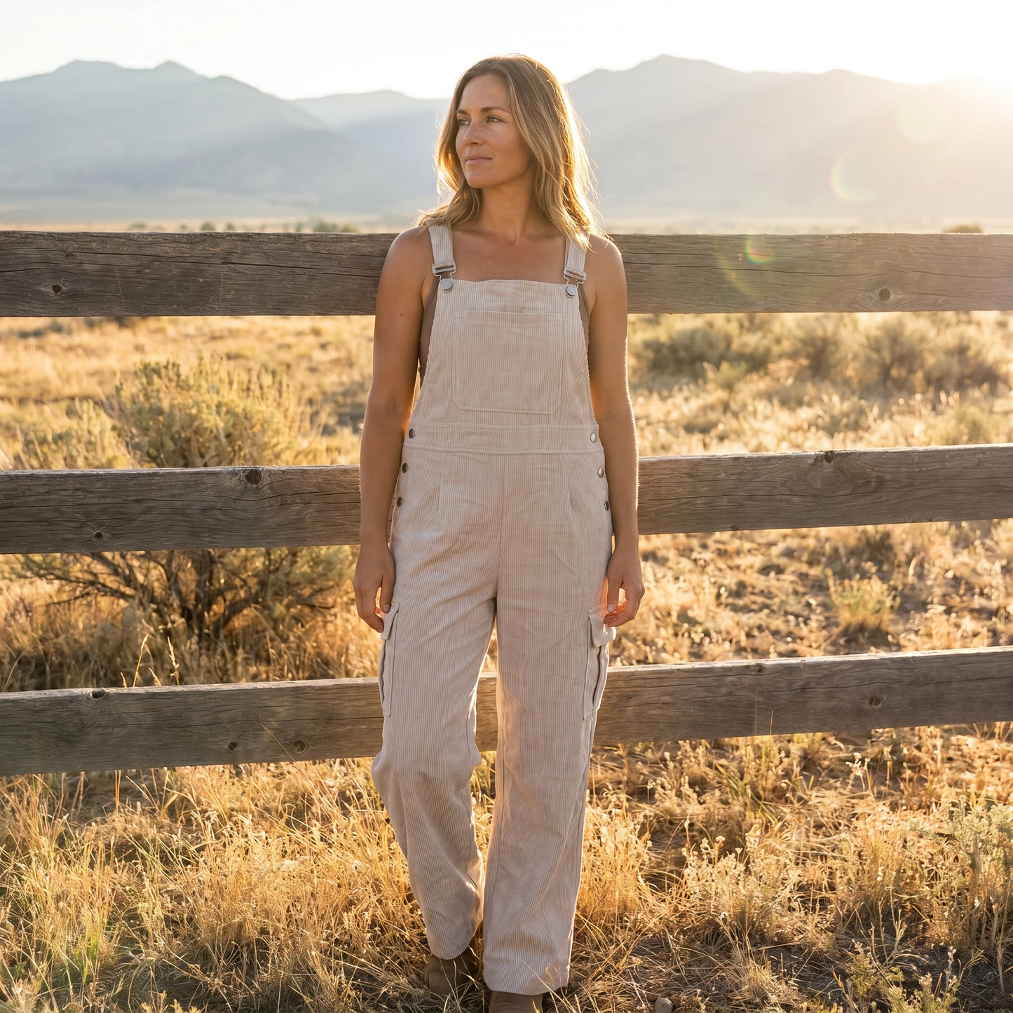 Paw Drazzel Boutique Women's Casual Wear, One Piece, Long-Leg, Shoulder Strap, Corduroy Overalls
