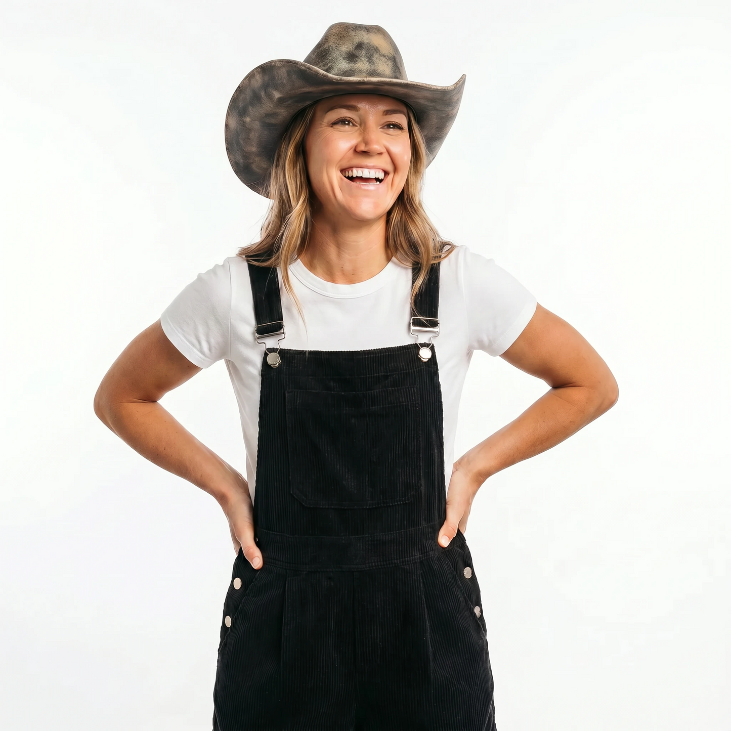 Paw Drazzel Boutique Women's Casual Wear, One Piece, Long-Leg, Shoulder Strap, Corduroy Overalls