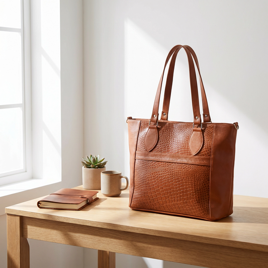 Paw Drazzel Boutique Women Versatile, Inside Pockets, Lined Interior, Embossed Front Panel Leather Totes