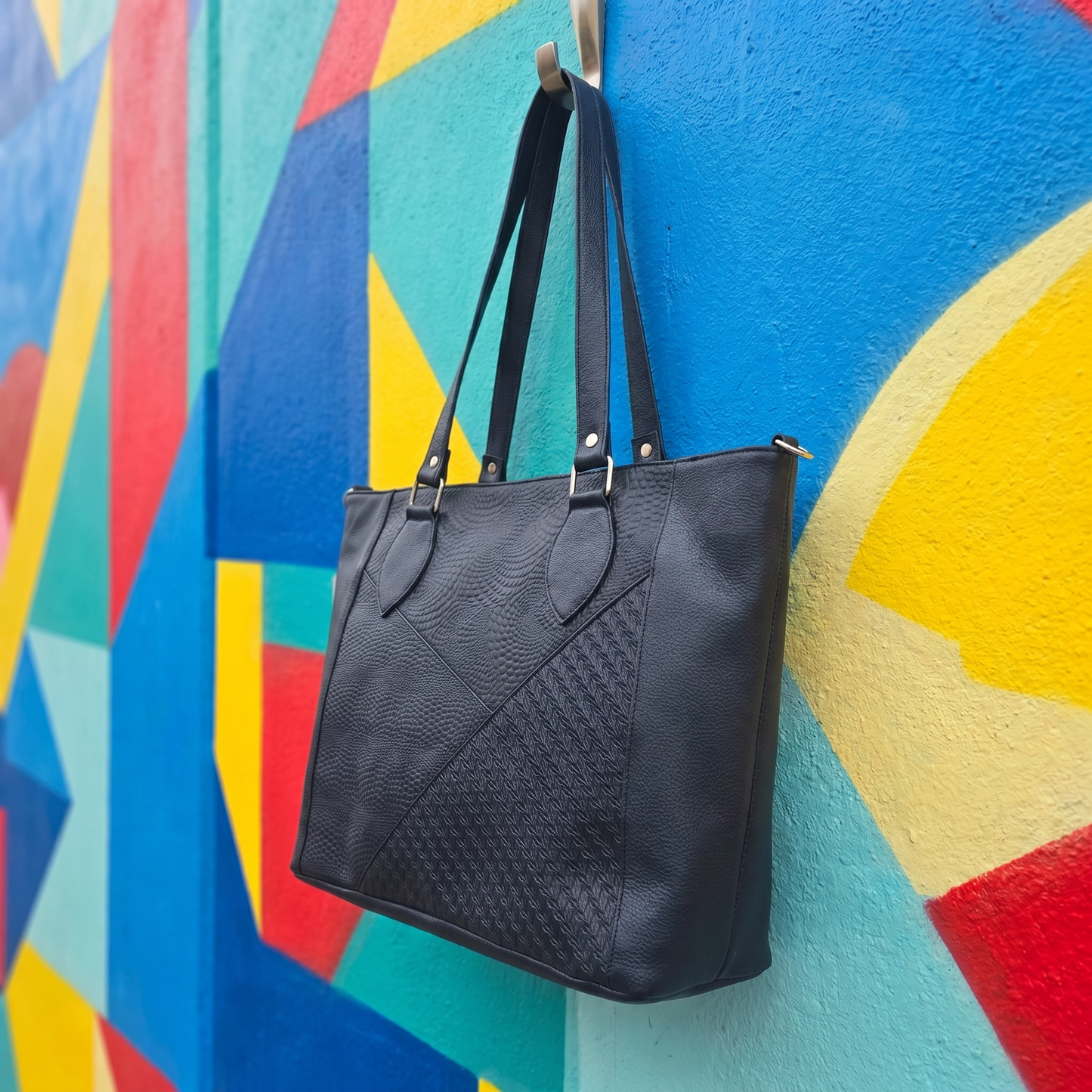Paw Drazzel Boutique Women Versatile, Inside Pockets, Lined Interior, Embossed Front Panel Leather Totes