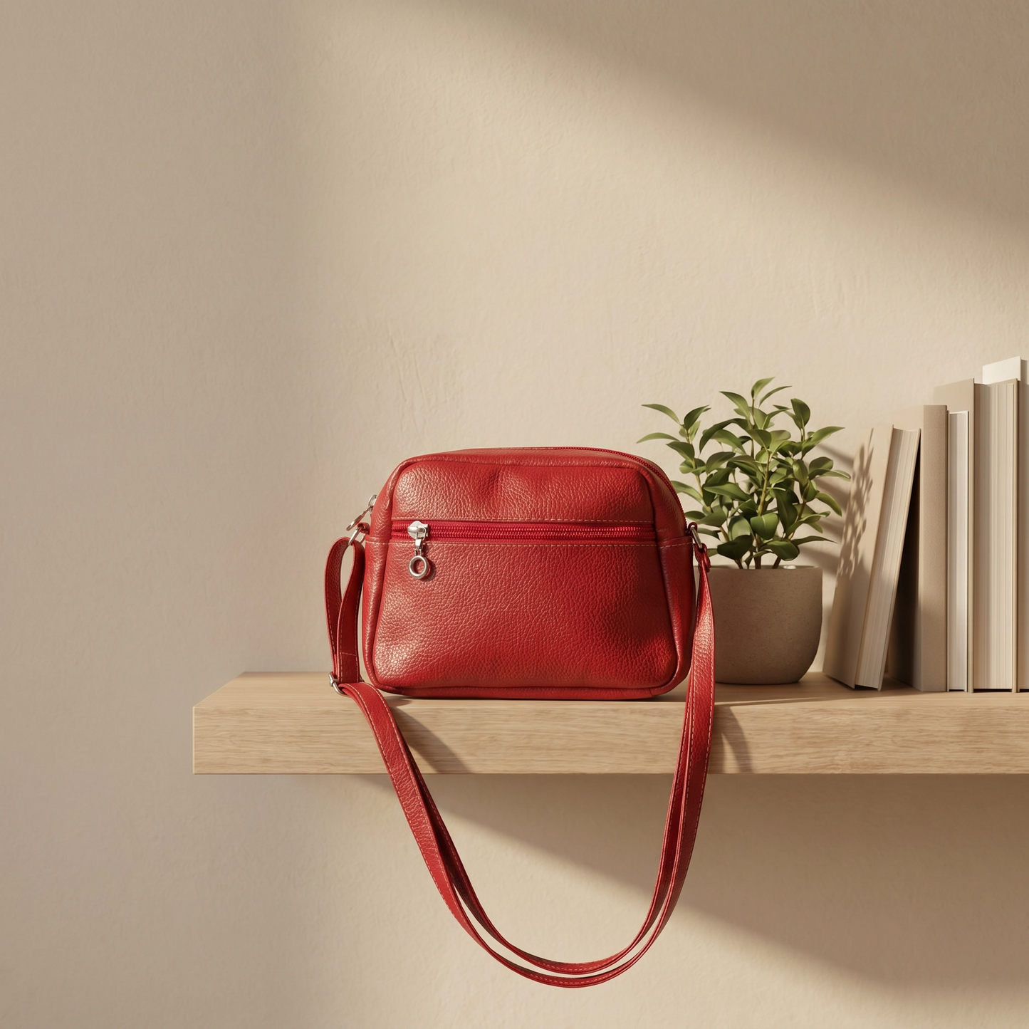 Paw Drazzel Boutique Women Versatile, External Pockets, Lined Interior, Artistic Accents, Leather Crossbody Purse