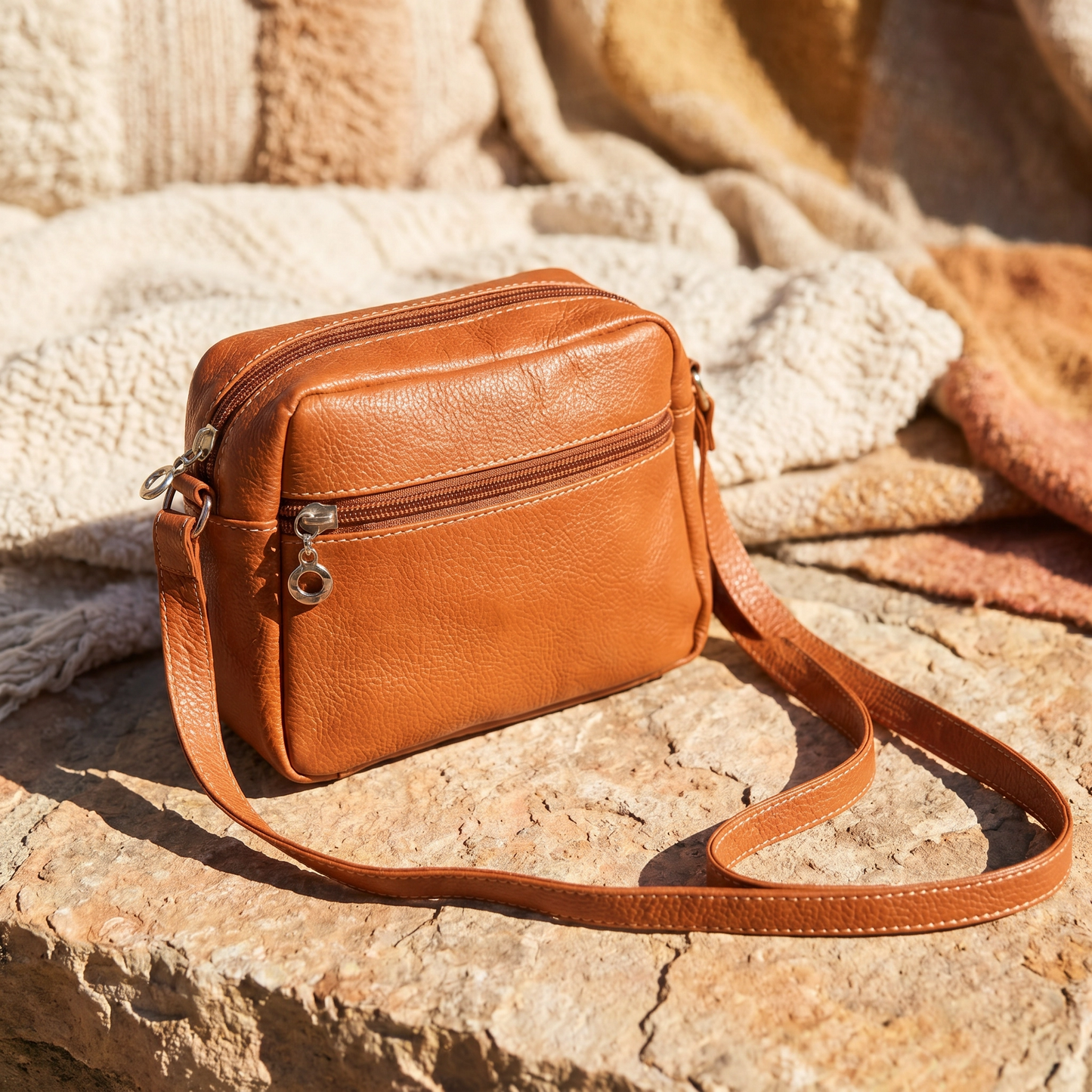 Paw Drazzel Boutique Women Versatile, External Pockets, Lined Interior, Artistic Accents, Leather Crossbody Purse