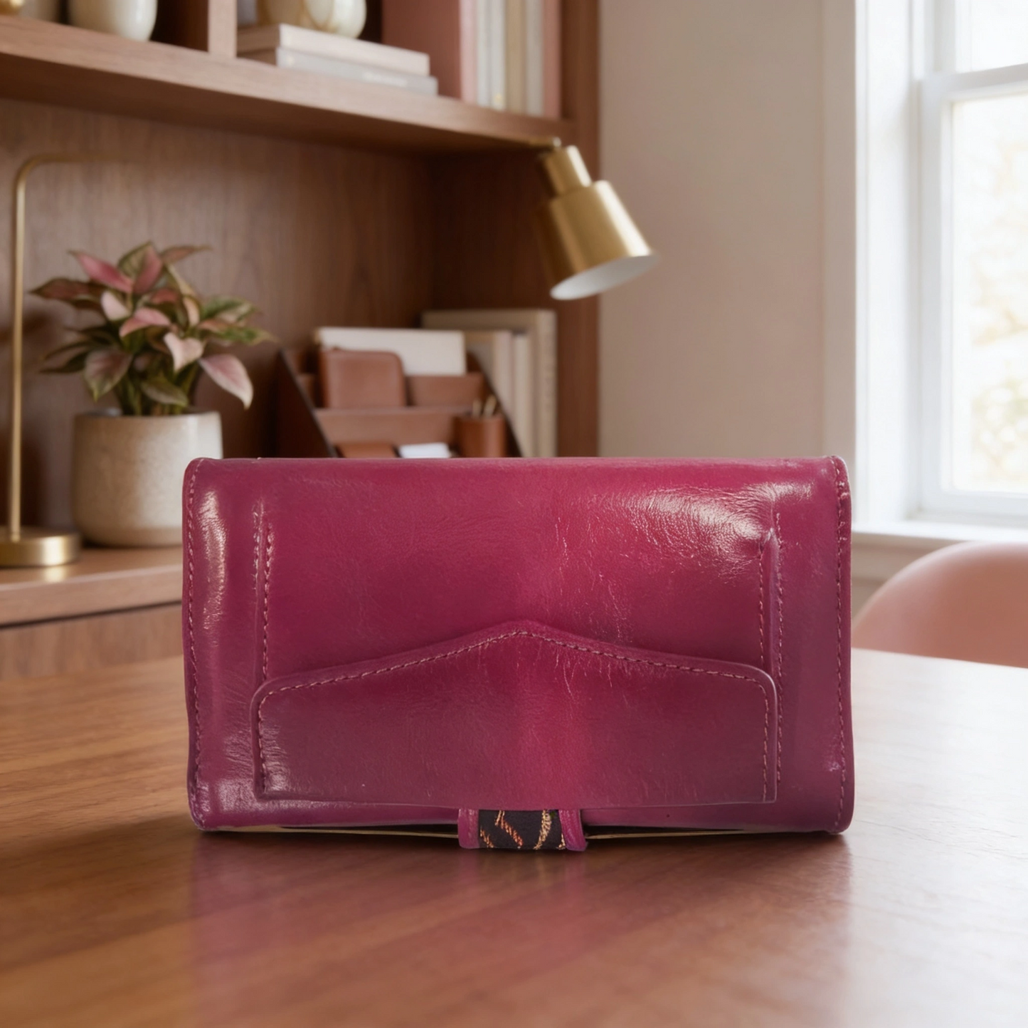Paw Drazzel Boutique Women Versatile, Artisanal Aesthetic, Bright Leather Colors, Secure Closure, Optimized Interior Layout, Tapestry, Tri-Fold Wallet