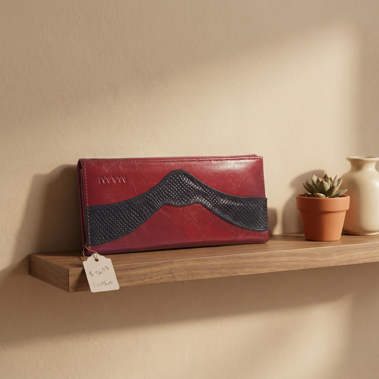 Paw Drazzel Boutique Women Versatile, Artisanal Aesthetic, Bright Leather Colors, Secure Closure, Optimized Interior Layout, Tapestry, Tri-Fold Wallet
