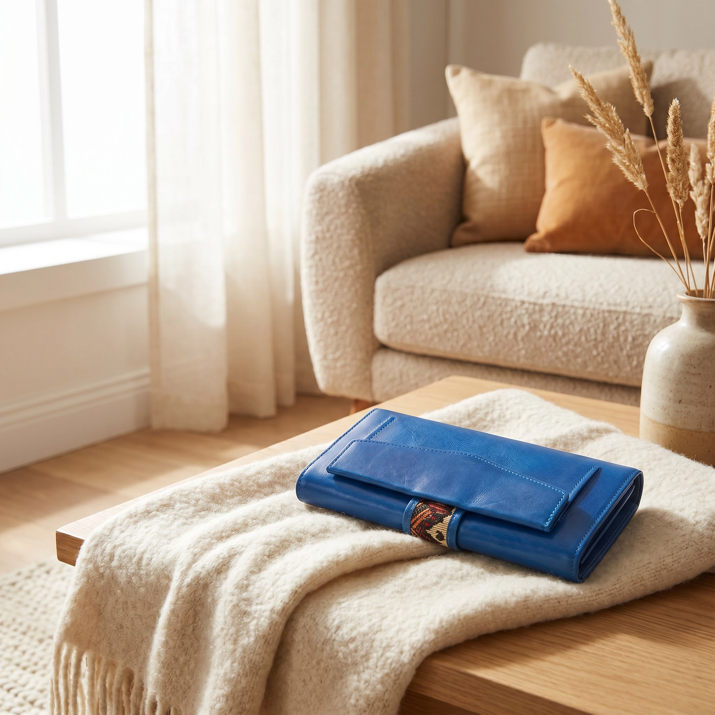 Paw Drazzel Boutique Women Versatile, Artisanal Aesthetic, Bright Leather Colors, Secure Closure, Optimized Interior Layout, Tapestry, Tri-Fold Wallet