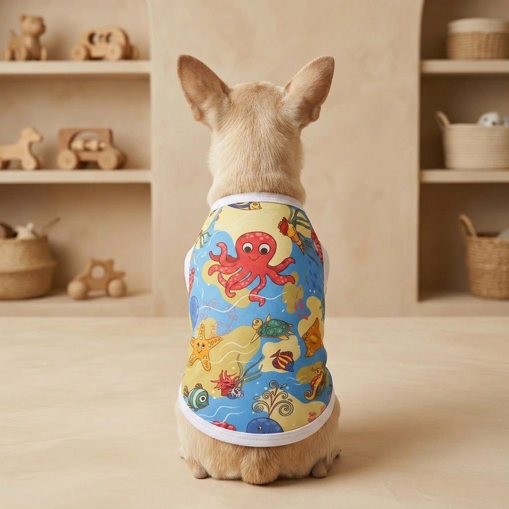 Paw Drazzel Boutique Pet's Stretchable, Printed Small Shirts
