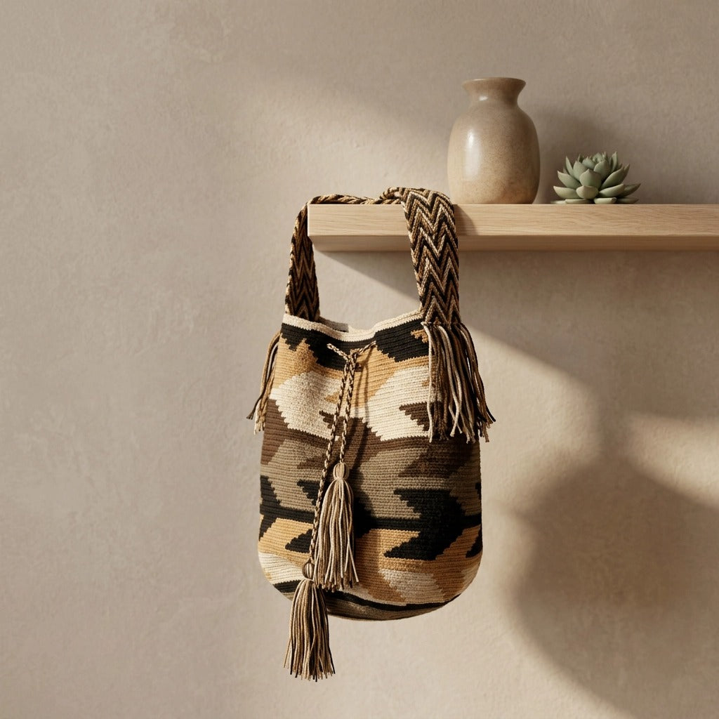 Paw Drazzel Boutique Women's, Hypoallergenic, Handmade, Versatile, Lined Interior, Wool Bucket Bag