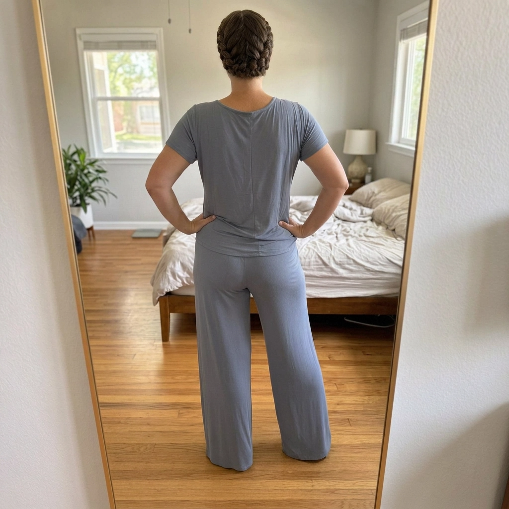 Paw Drazzel Boutique Women's Casualwear, Cascade Front, Pocketed, Short Sleeve, Straight Leg, Elastic High Rise Waist, Two Piece,  Waterfall Co-Ord Suit