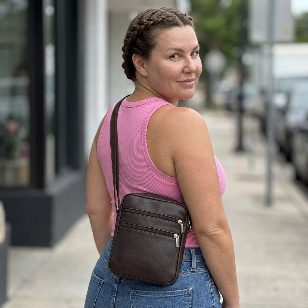 Paw Drazzel Boutique Men's & Women's, Travel Shoulder, Multi-Pocket,  Built-In Card Slots, Heritage Leather Shoulder Bag