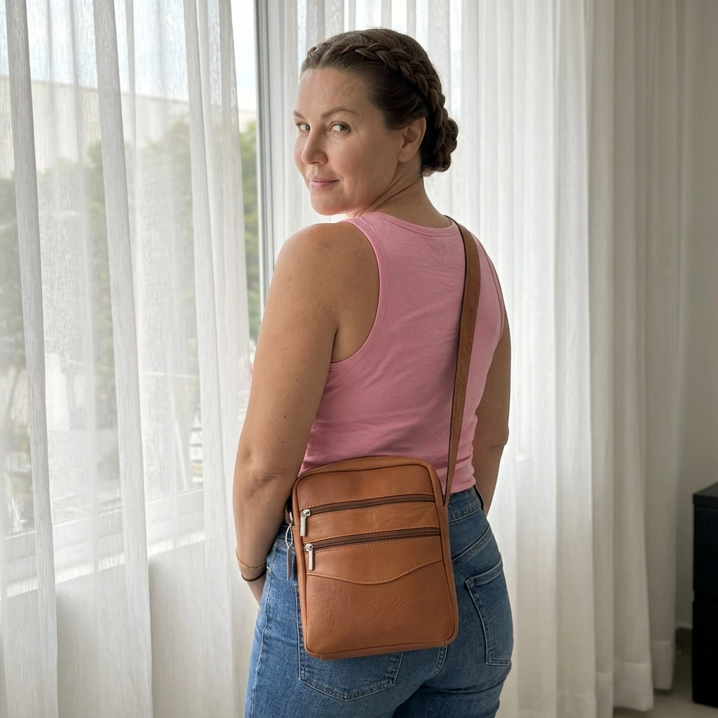 Paw Drazzel Boutique Men's & Women's, Travel Shoulder, Multi-Pocket,  Built-In Card Slots, Heritage Leather Shoulder Bag
