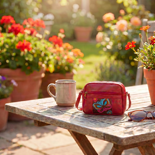 Paw Drazzel Boutique Women Versatile, External Pockets, Lined Interior, Artistic Accents, Leather Crossbody Purse