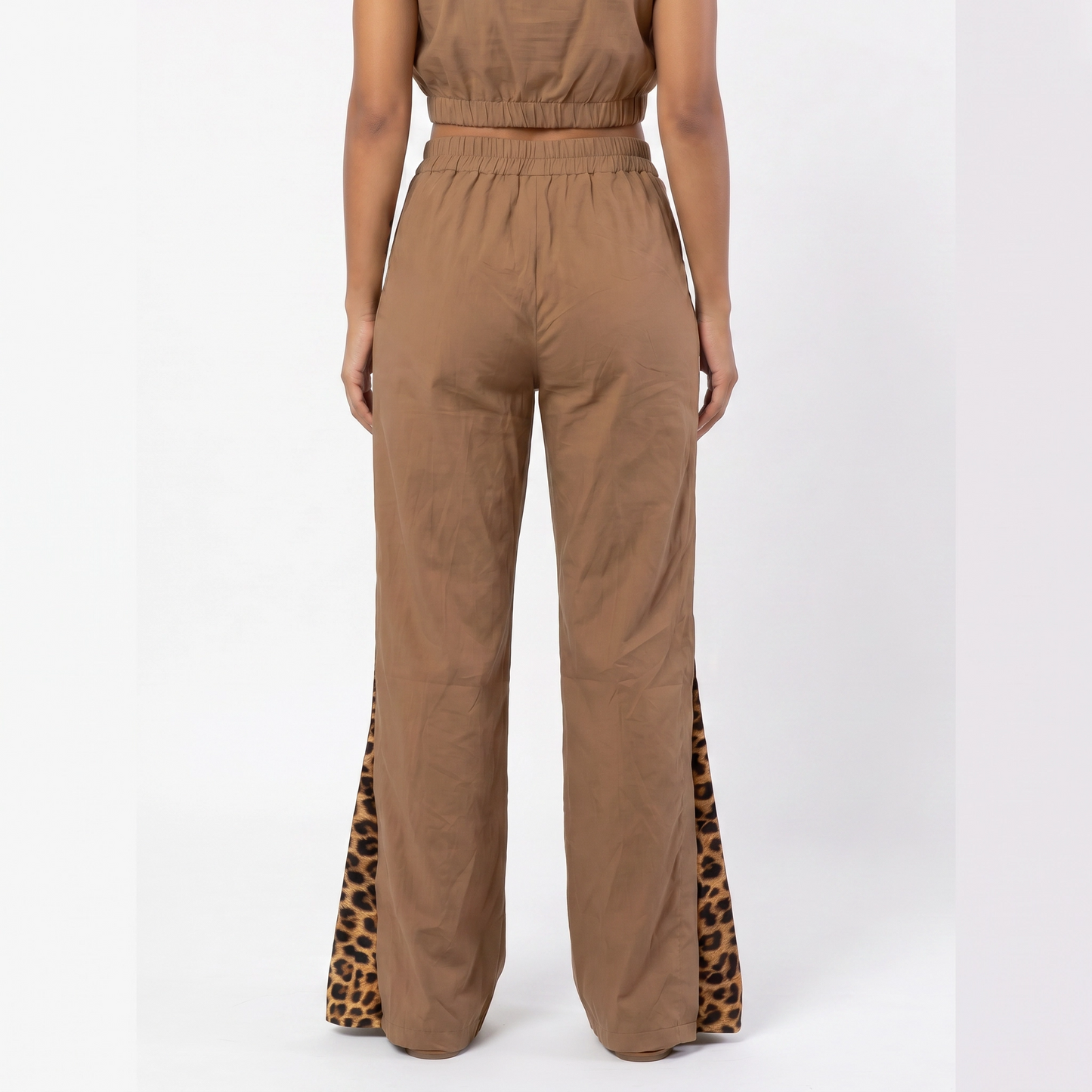 Paw Drazzel Boutique Women's High-Waisted, Straight-leg, Button-up, Front Zipper/No Zipper, Side Pocket, Gallega Pants