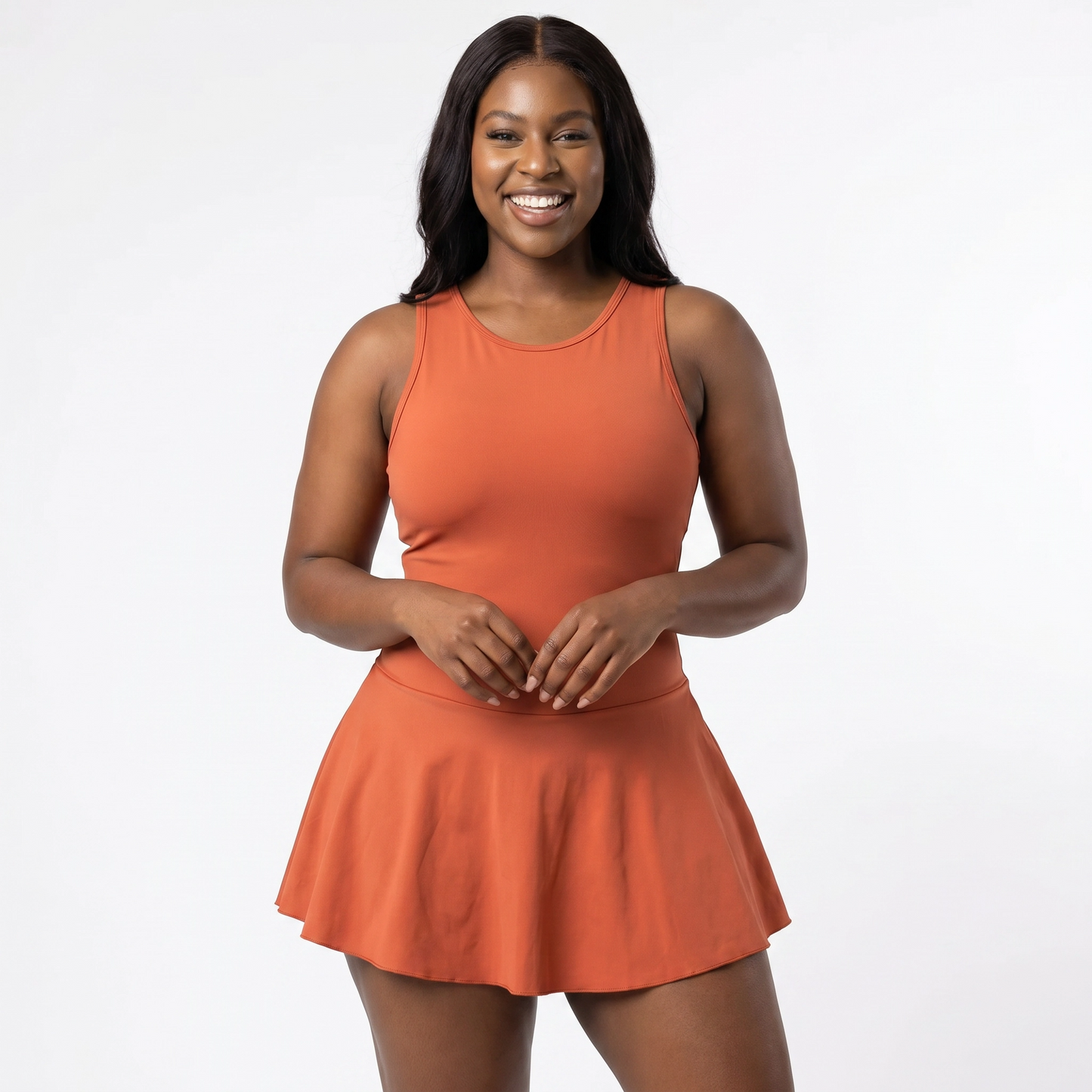 Paw Drazzel Boutique Women's Athletic Wear, Flared Short Skirt, Short Pants, Open Back, Sleeveless, Workout Mariposa Dress