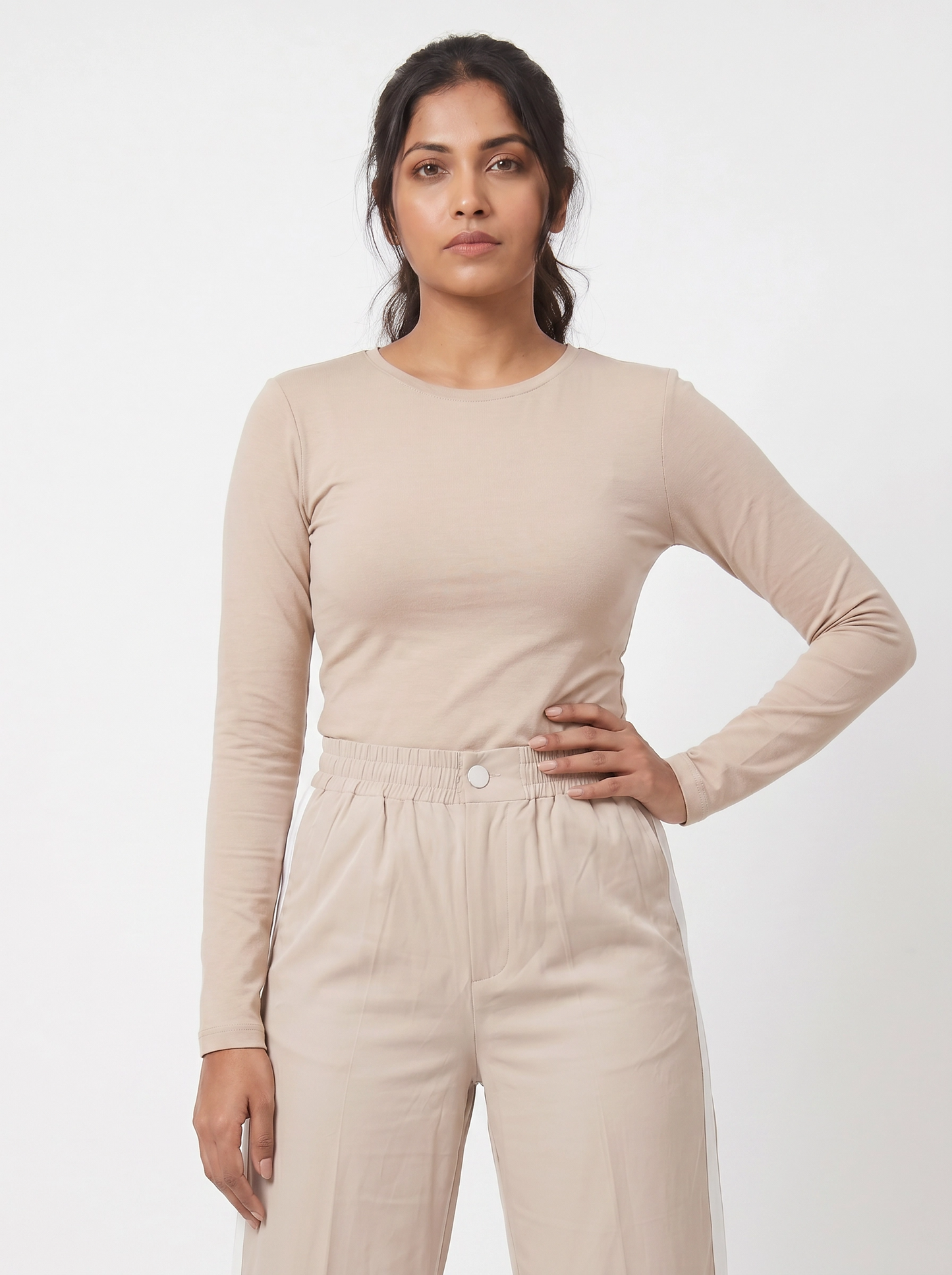 Paw Drazzel Boutique Women's High-Waisted, Straight-leg, Button-up, Front Zipper/No Zipper, Side Pocket, Gallega Pants