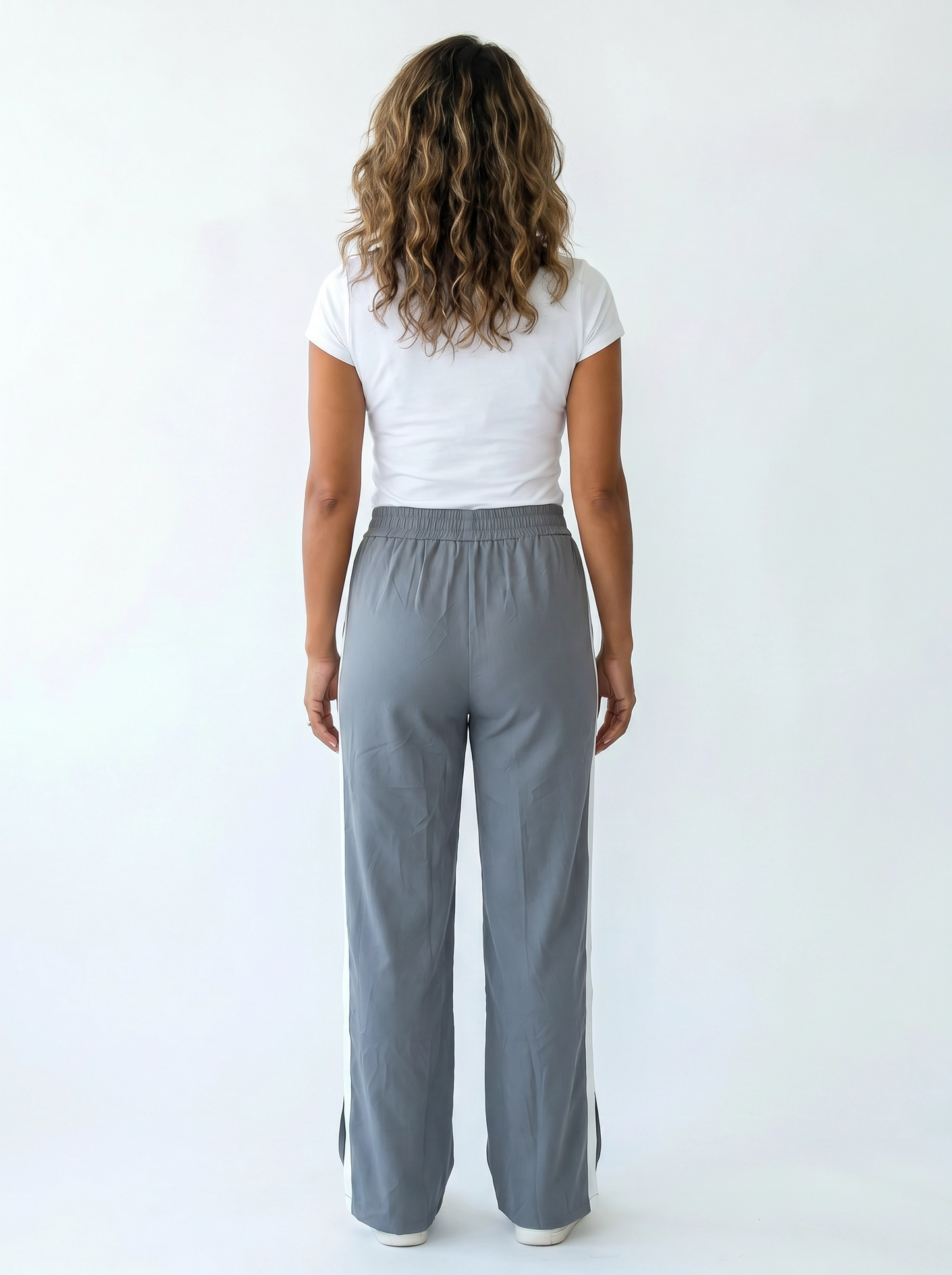 Paw Drazzel Boutique Women's High-Waisted, Straight-leg, Button-up, Front Zipper/No Zipper, Side Pocket, Gallega Pants
