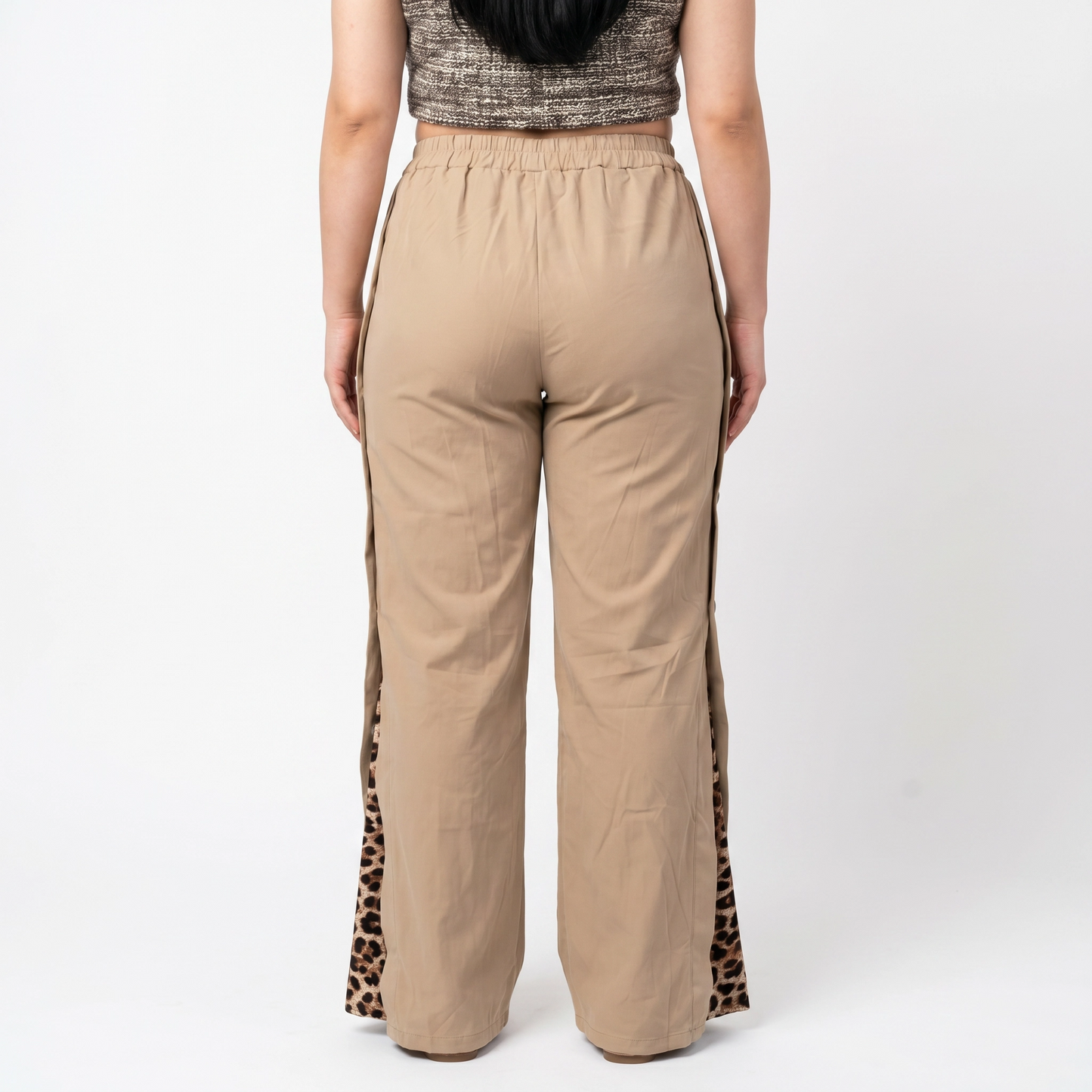 Paw Drazzel Boutique Women's High-Waisted, Straight-leg, Button-up, Front Zipper/No Zipper, Side Pocket, Gallega Pants