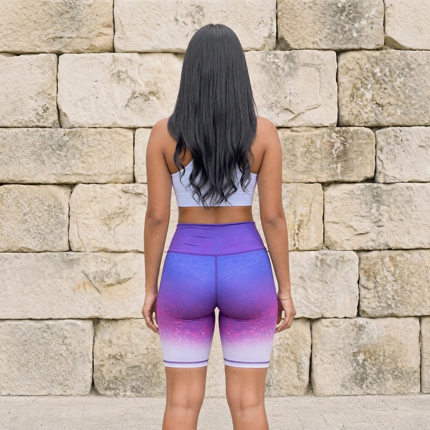 Paw Drazzel Boutique Women's Athletic Wear, One piece, Short-Leg, High Waist, Printed Workout Shorts