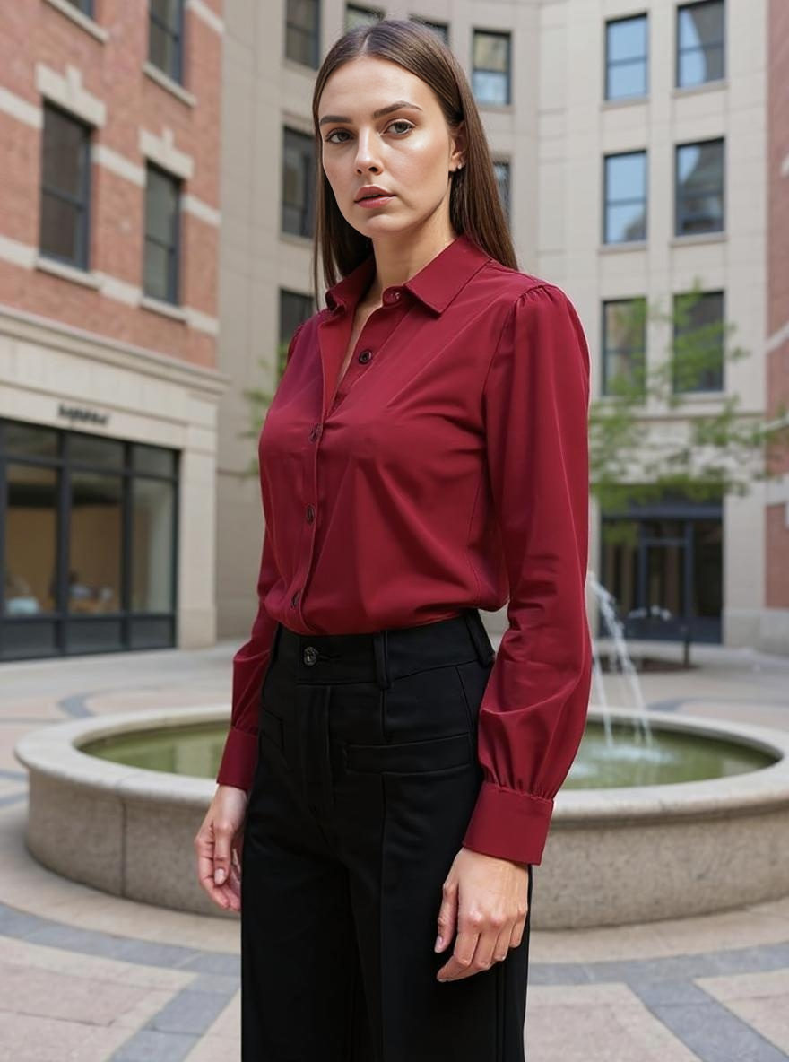 Paw Drazzel Boutique Women's High-Waisted, Wide-Leg Cut, Utility Dress Pants