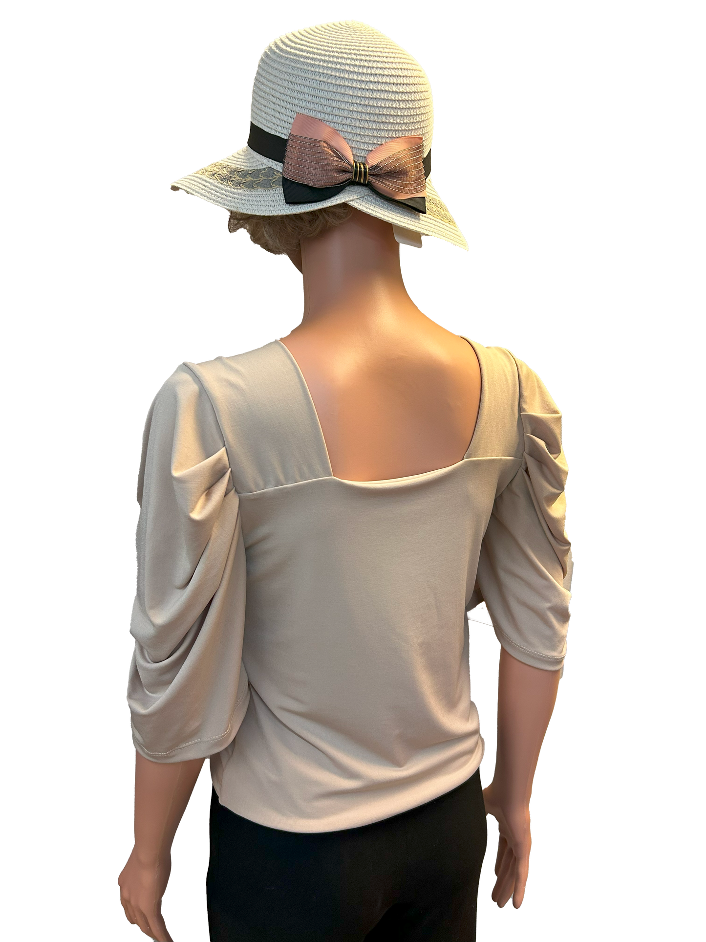 Paw Drazzel Boutique Women's Casualwear, Full Shoulder, Mid-Length Sleeve Tori Blouse