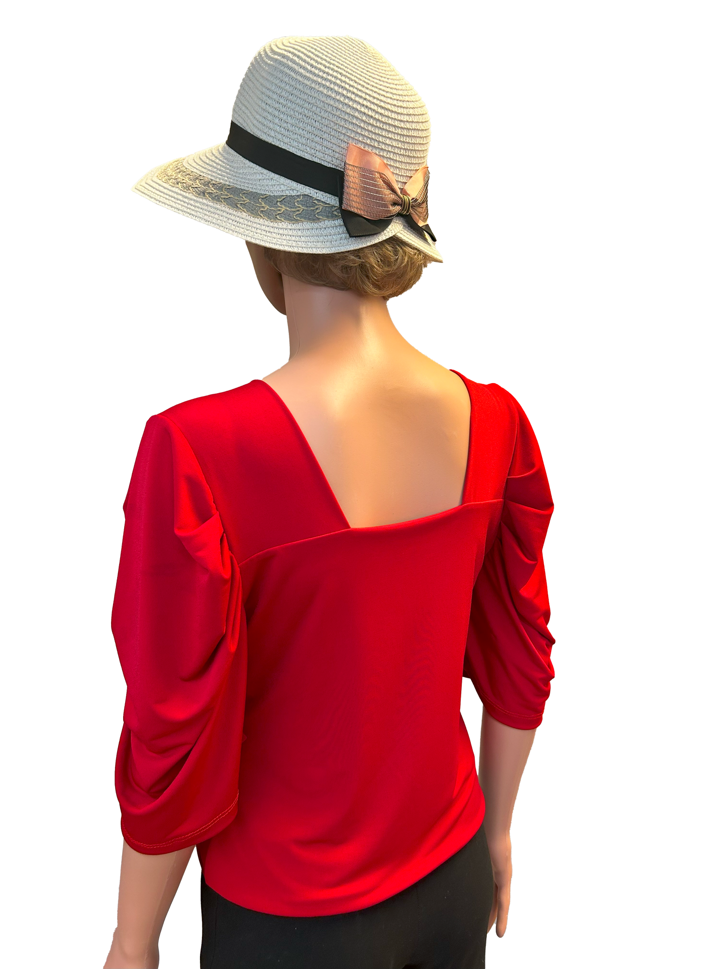 Paw Drazzel Boutique Women's Casualwear, Full Shoulder, Mid-Length Sleeve Tori Blouse